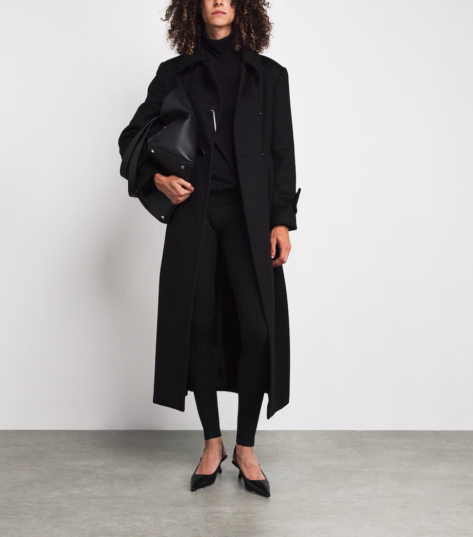 Wool-Blend Rib-Knit Leggings BLACK Image 2