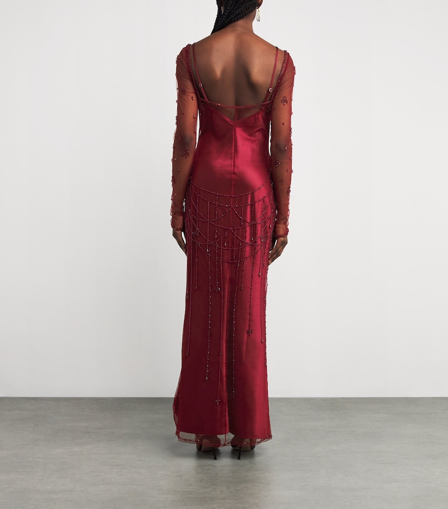 Embellished Chandelier Gown CABERNET/CRYSTAL Image 3