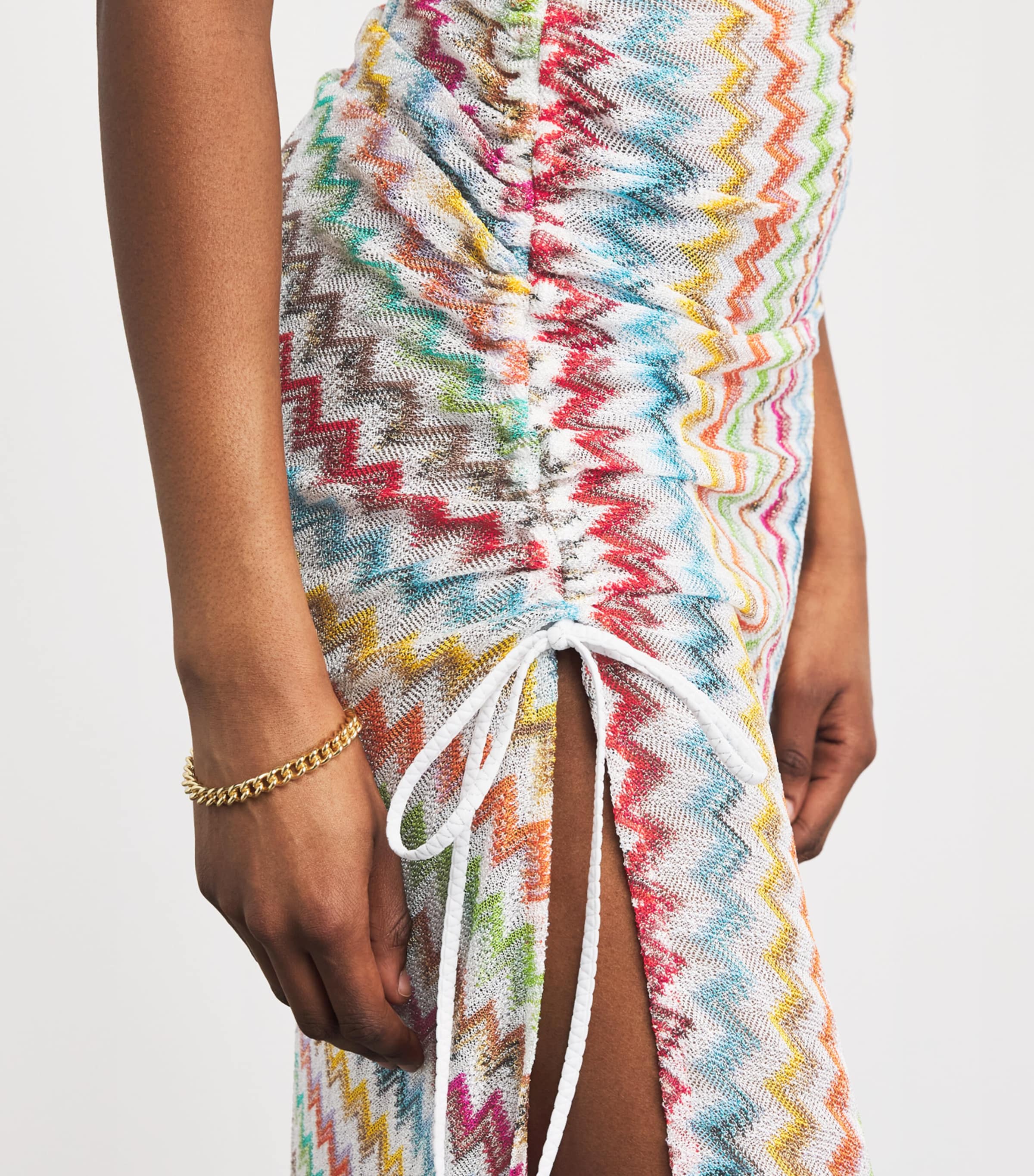 Missoni Womens Zigzag Playful Halterneck Maxi Dress Image 3