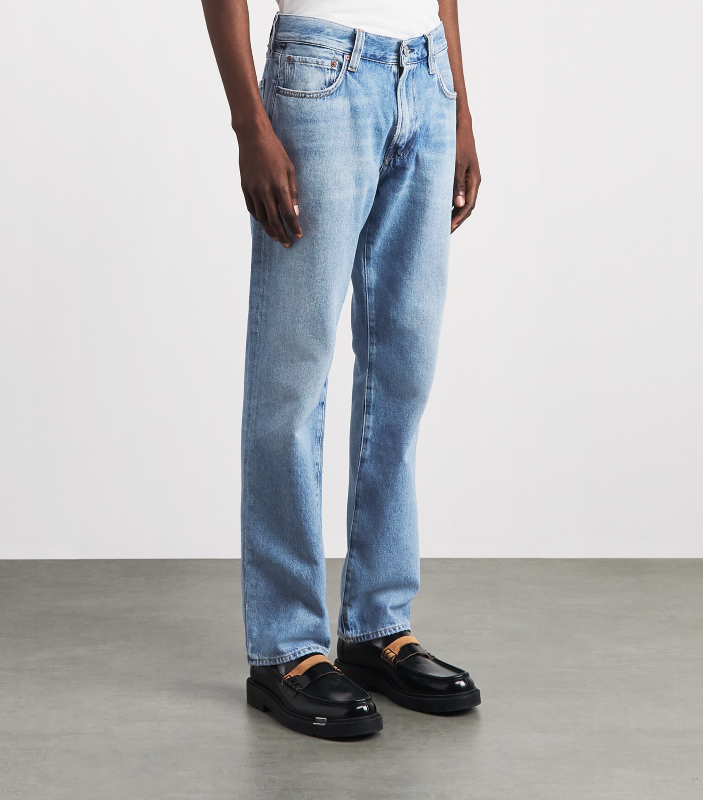 Citizens of Humanity Mens Elijah Straight Jeans Light Blue Image 4