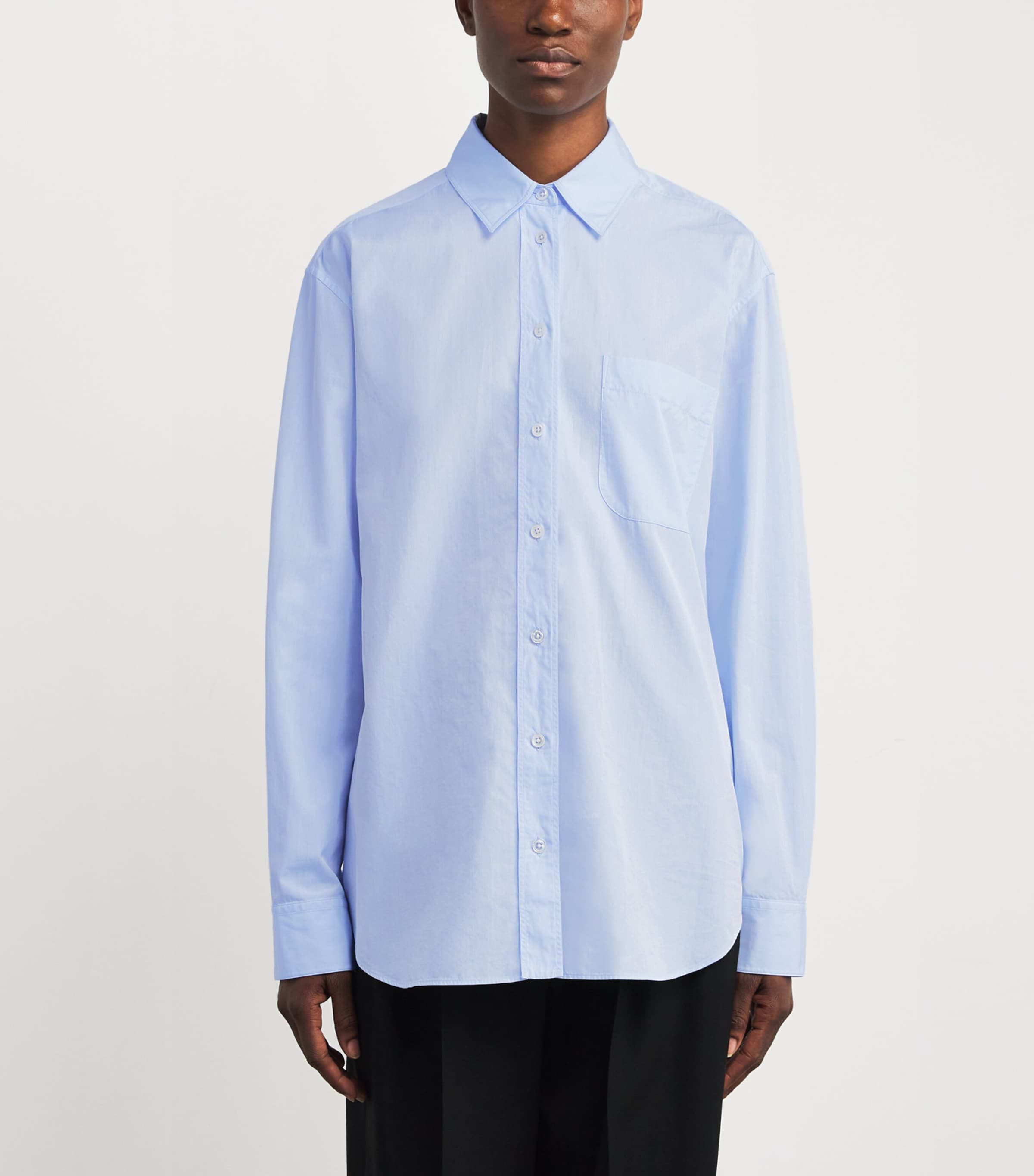 Gavina Cotton Shirt LIGHT SKY BLUE Image 3