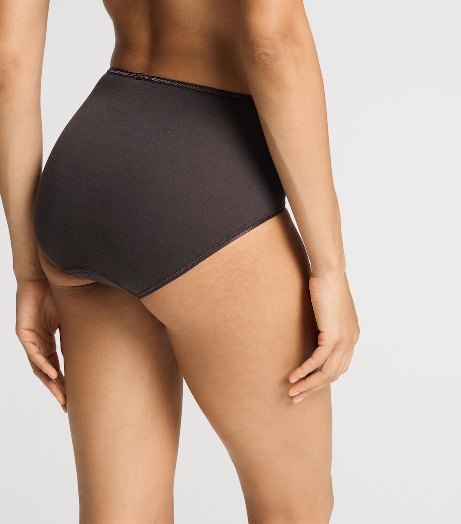 Hanro Womens Cotton Maxi Briefs Dark Mocha Image 5