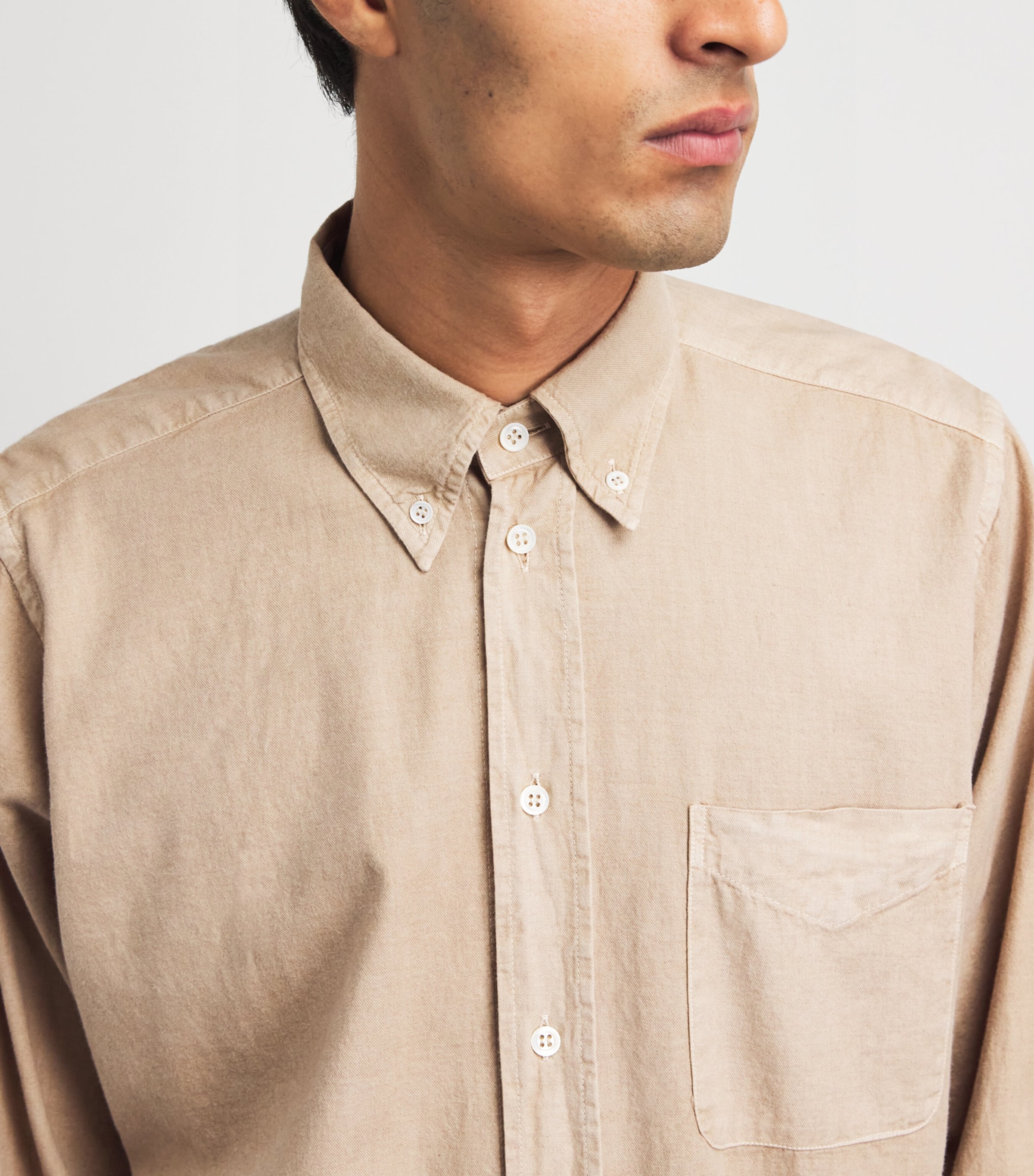 Barena Mens Flannel Shirt Beige Image 3