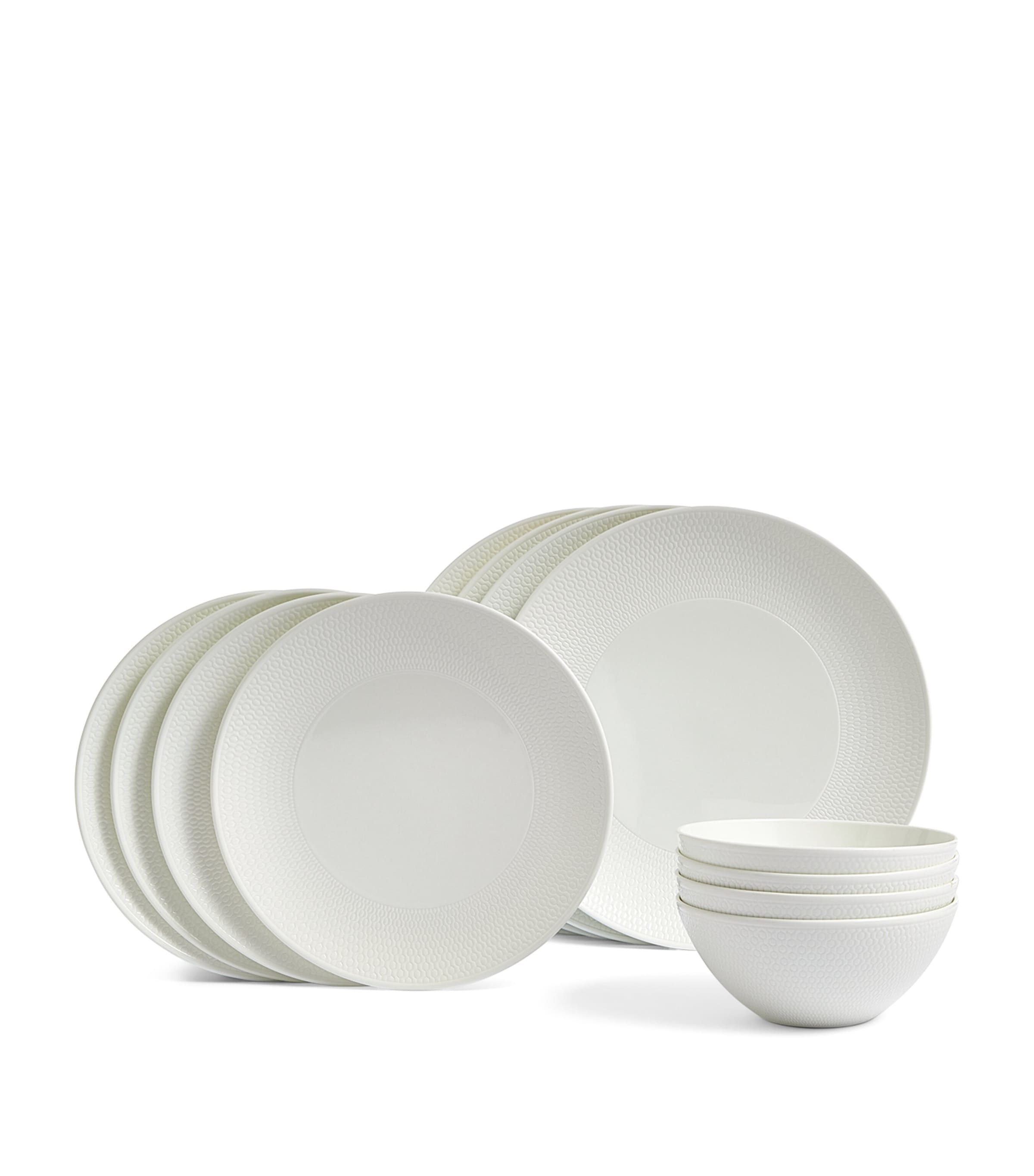Wedgwood Gio 12-Piece Dinnerware Set White Image 5