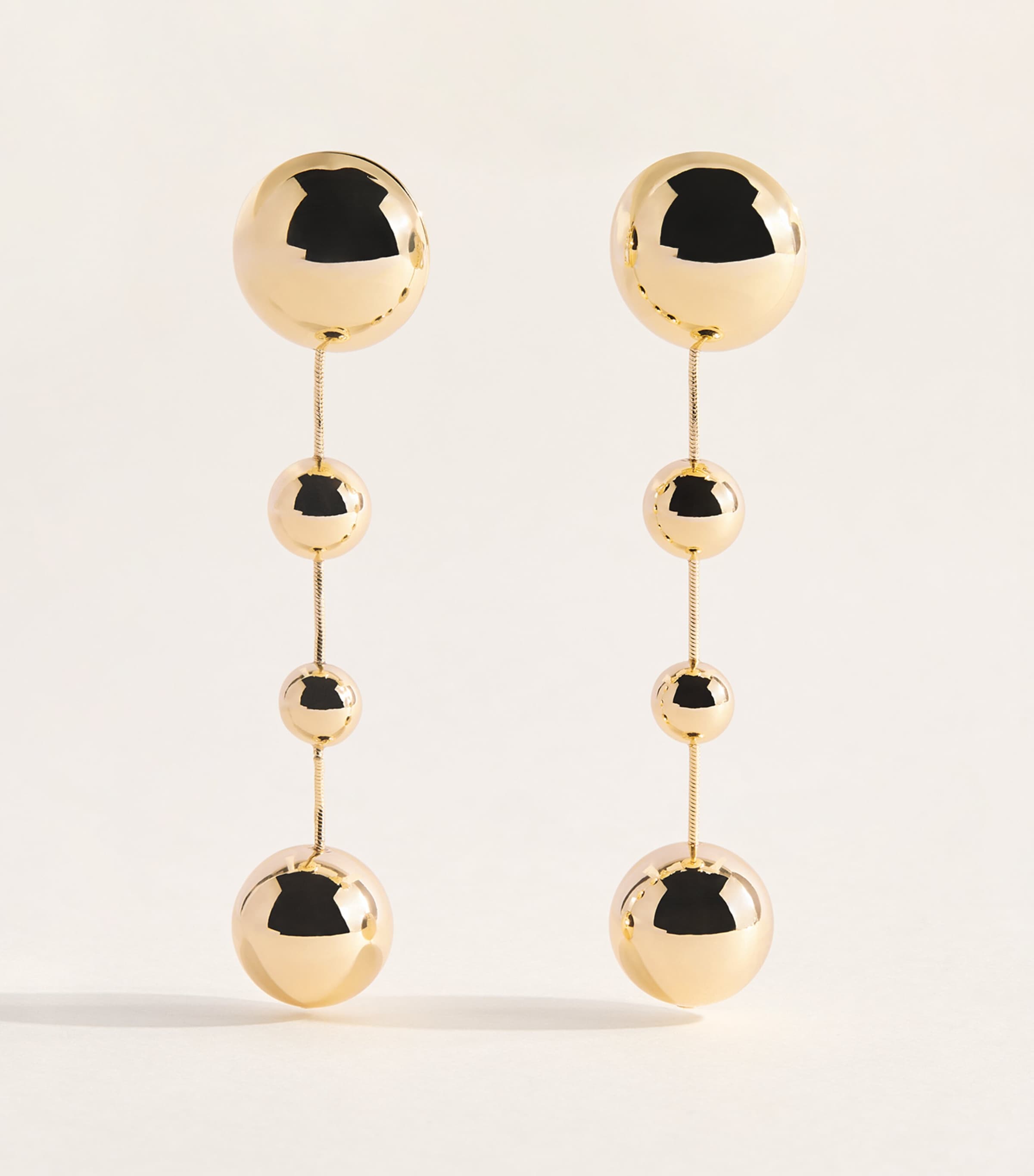 Carolina Herrera Sphere Drop Earrings Gold Image 1