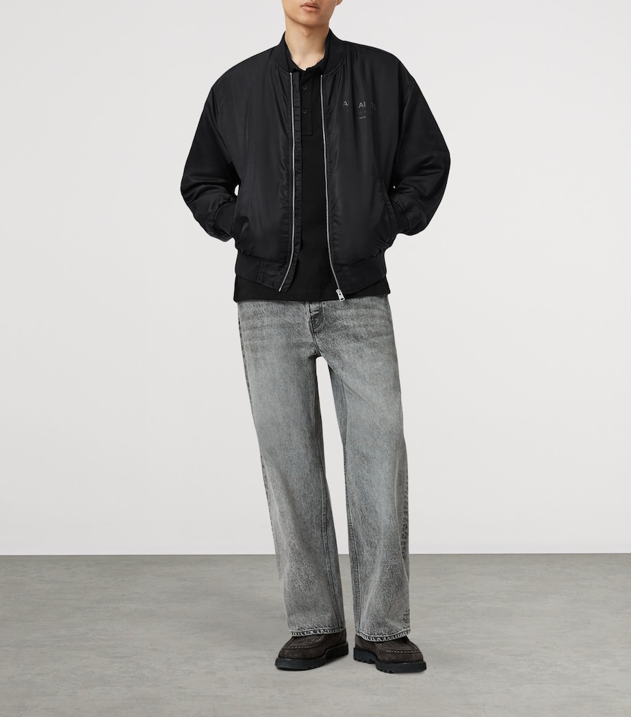 Logo Bomber Jacket BLACK Image 2