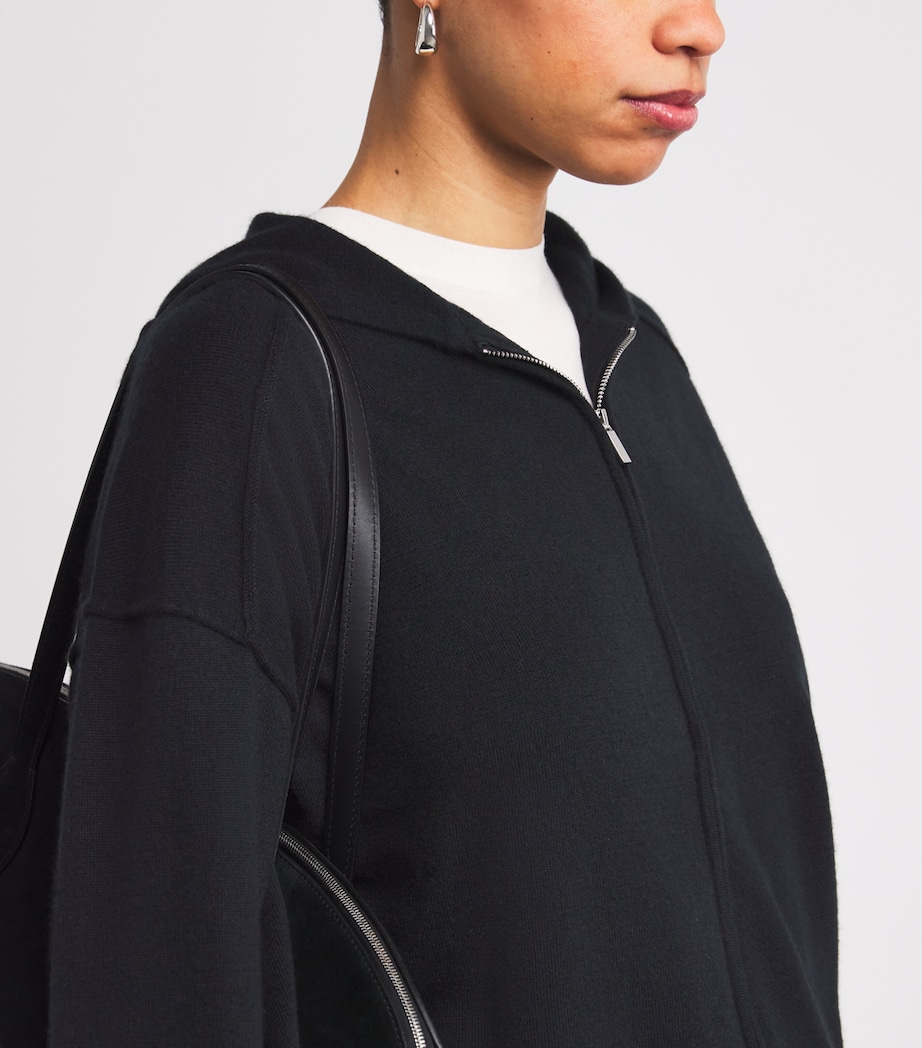 Cashmere Zip-Up Hoodie CASHMERE COAL Image 6