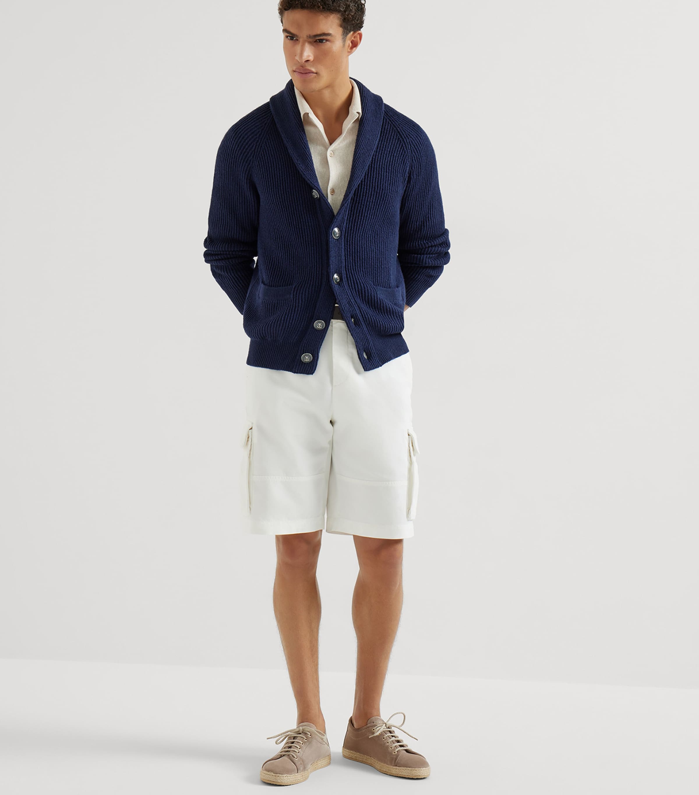 Cotton English Rib Cardigan C2425 Image 5