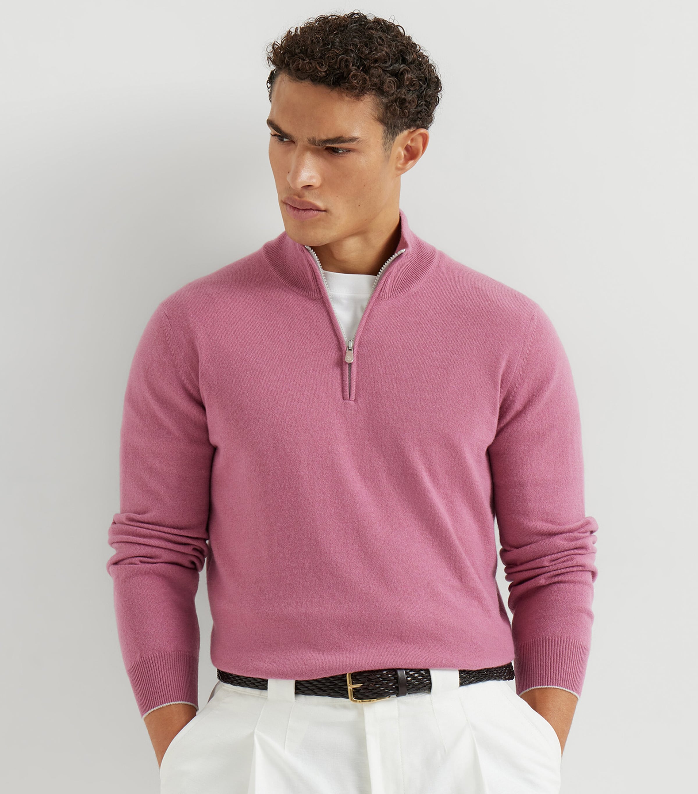 Cashmere Quarter-Zip Sweater CRZ64 Image 4
