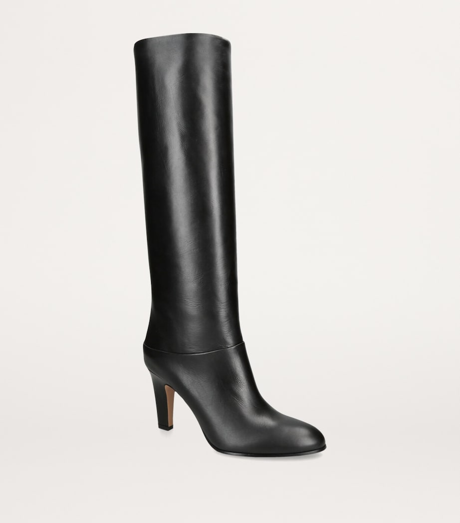 Chloé Leather Eve Knee-High Boots 85 Black Image 3