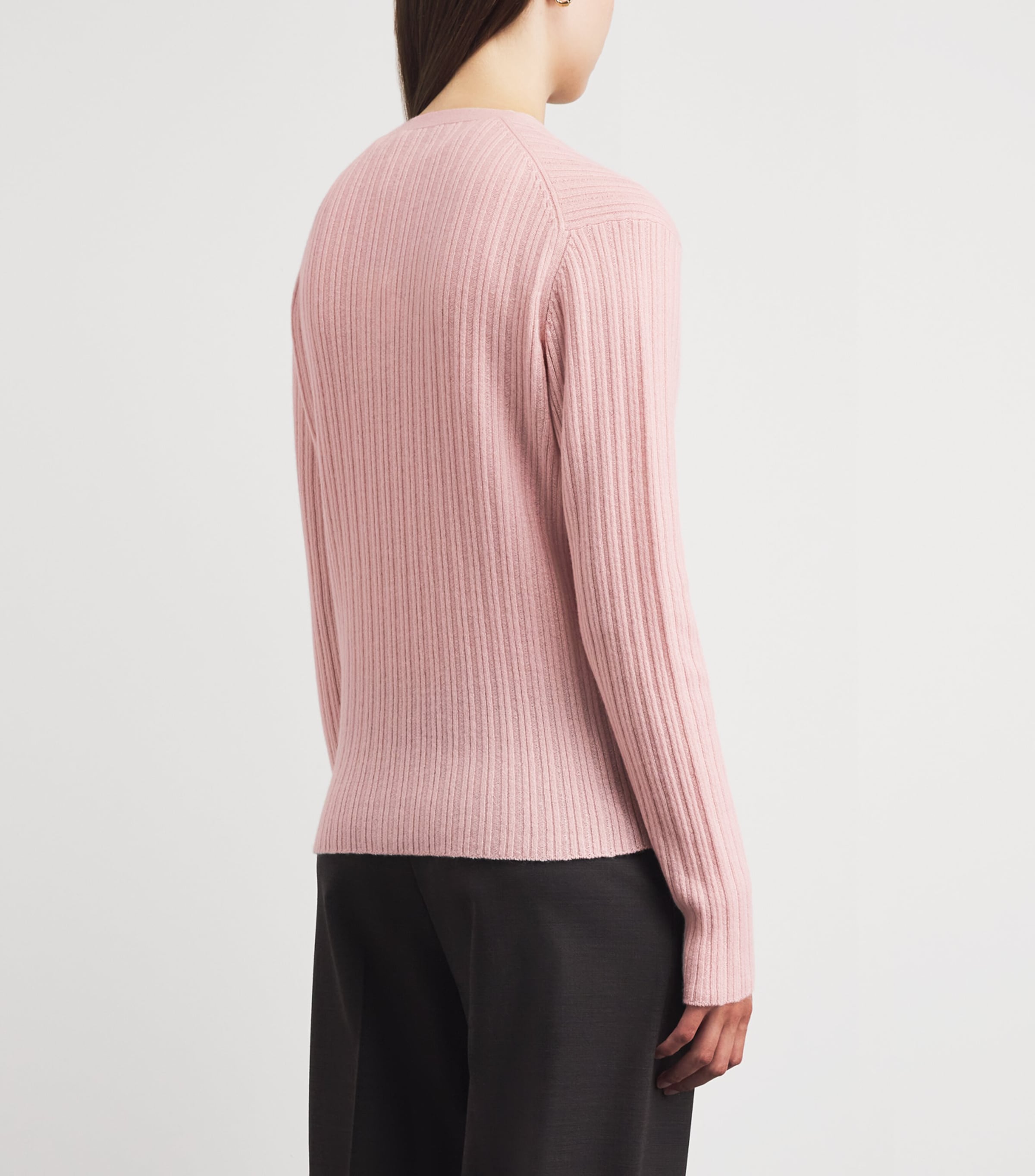 Johnstons Of Elgin Womens Cashmere V-Neck Cardigan Highland Rose Image 5