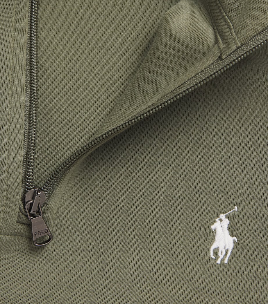 Polo Ralph Lauren Mens Cotton Quarter-Zip Sweatshirt Cruise Olive Image 6