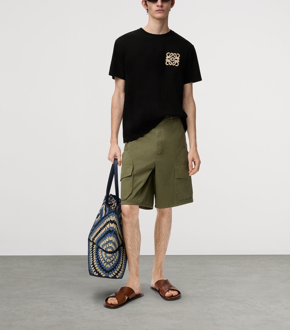 LOEWE Mens x Paula's Ibiza Anagram Relaxed T-Shirt Black Image 2