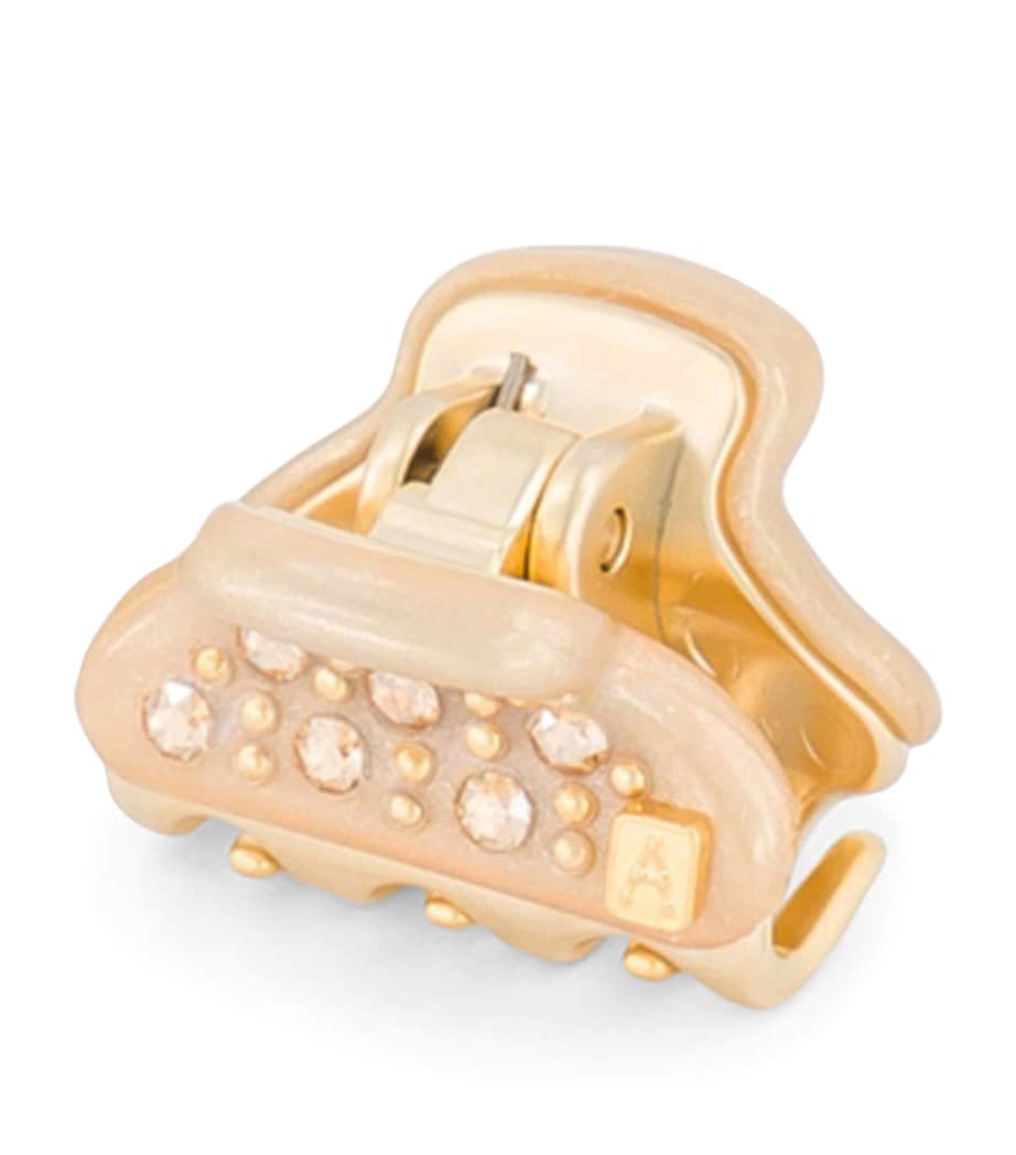 Gold-Plated Mini Claw Hair Clip X3- PAIL DORE/OR Image 2