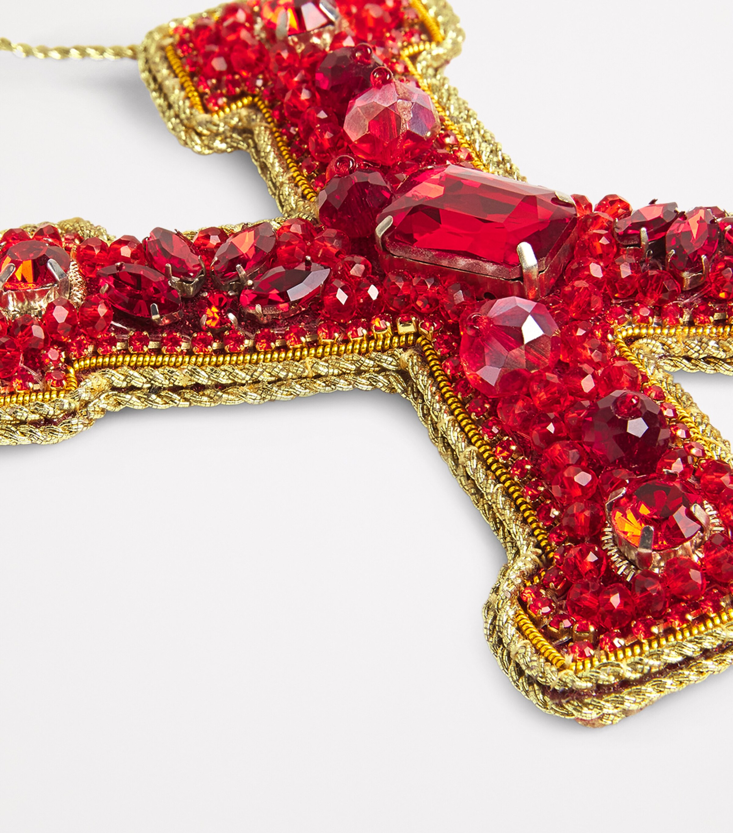 Embellished X Tree Decoration RED Image 2