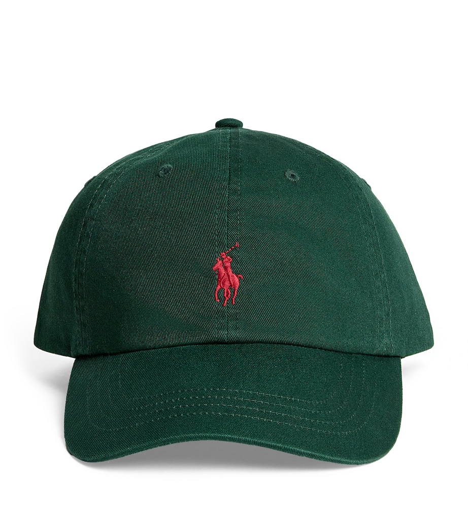 Cotton Polo Pony Baseball Cap COLLEGE GREEN Image 1