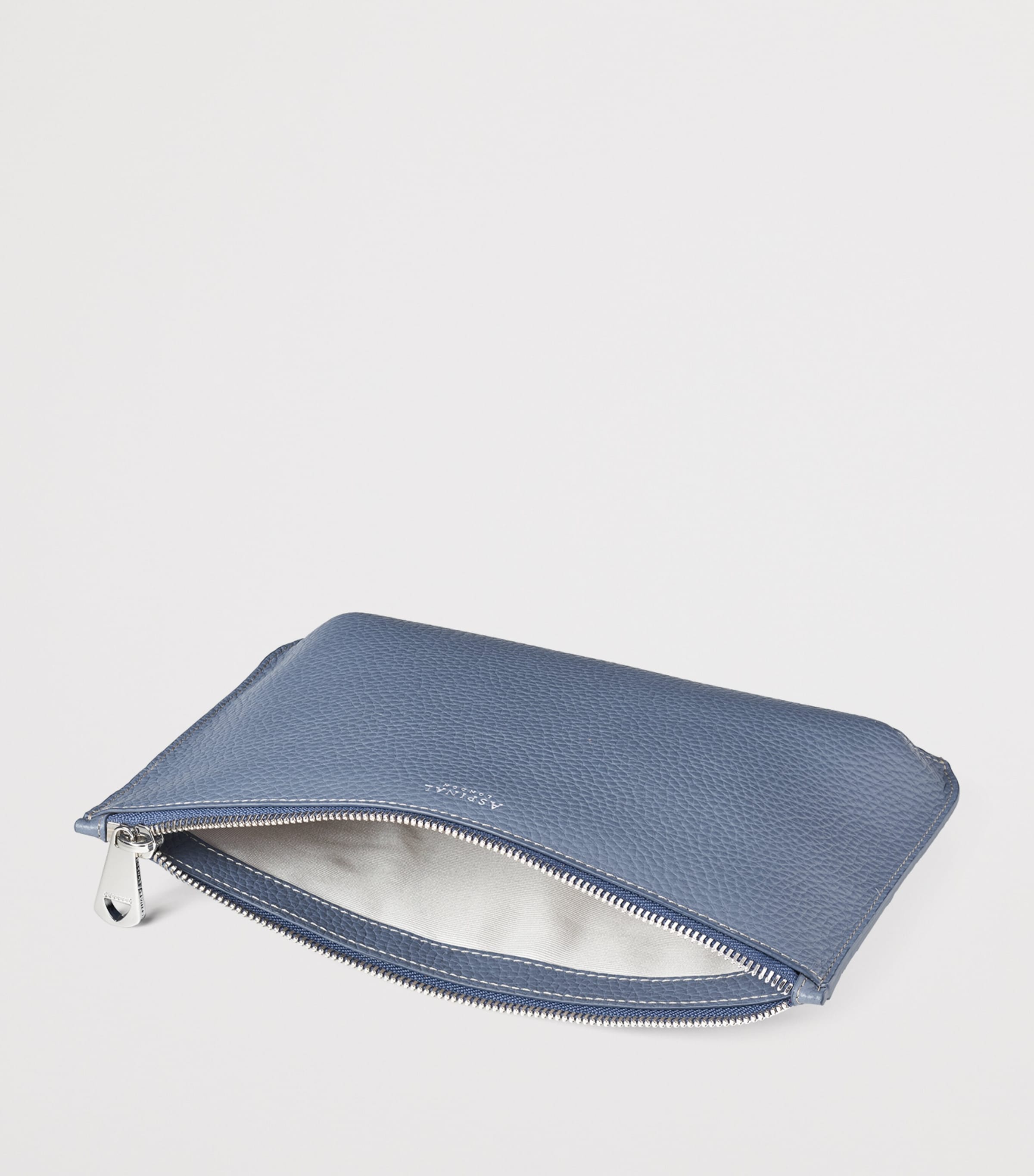 Aspinal Of London Large Leather Ella Pouch Heritageblue Image 3