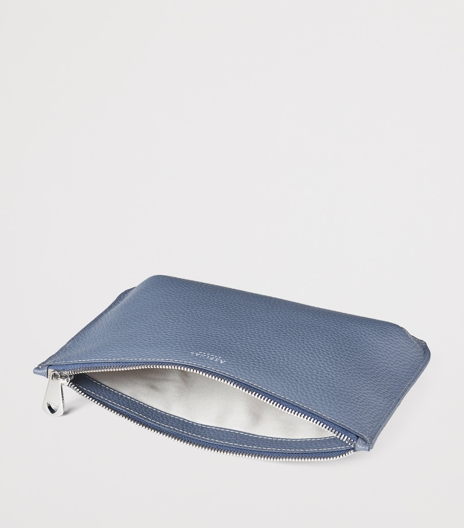 Aspinal Of London Large Leather Ella Pouch Heritageblue Image 3