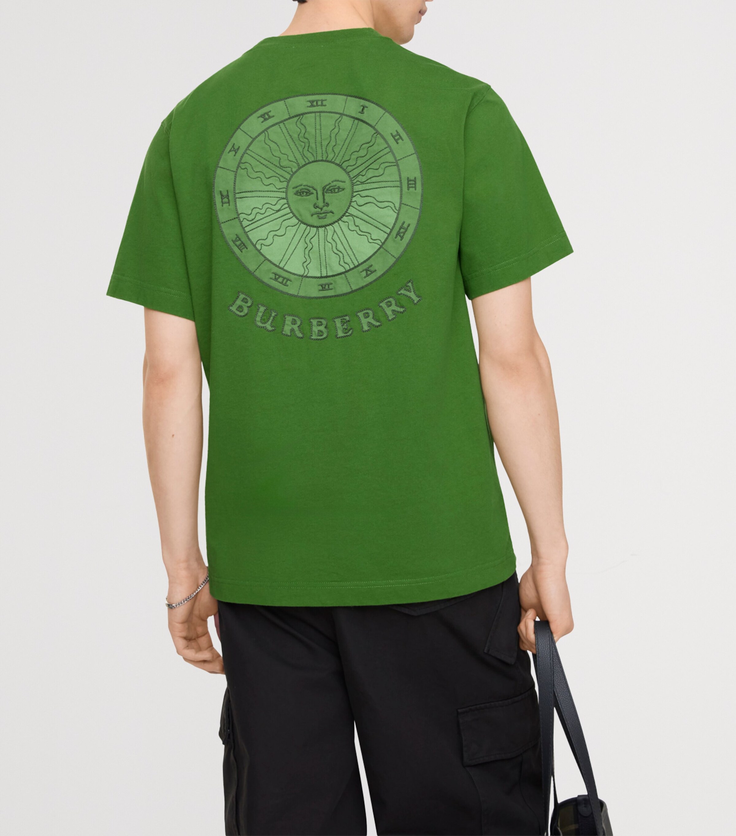 Burberry Mens Cotton Sun T-Shirt Samphire Green Image 3