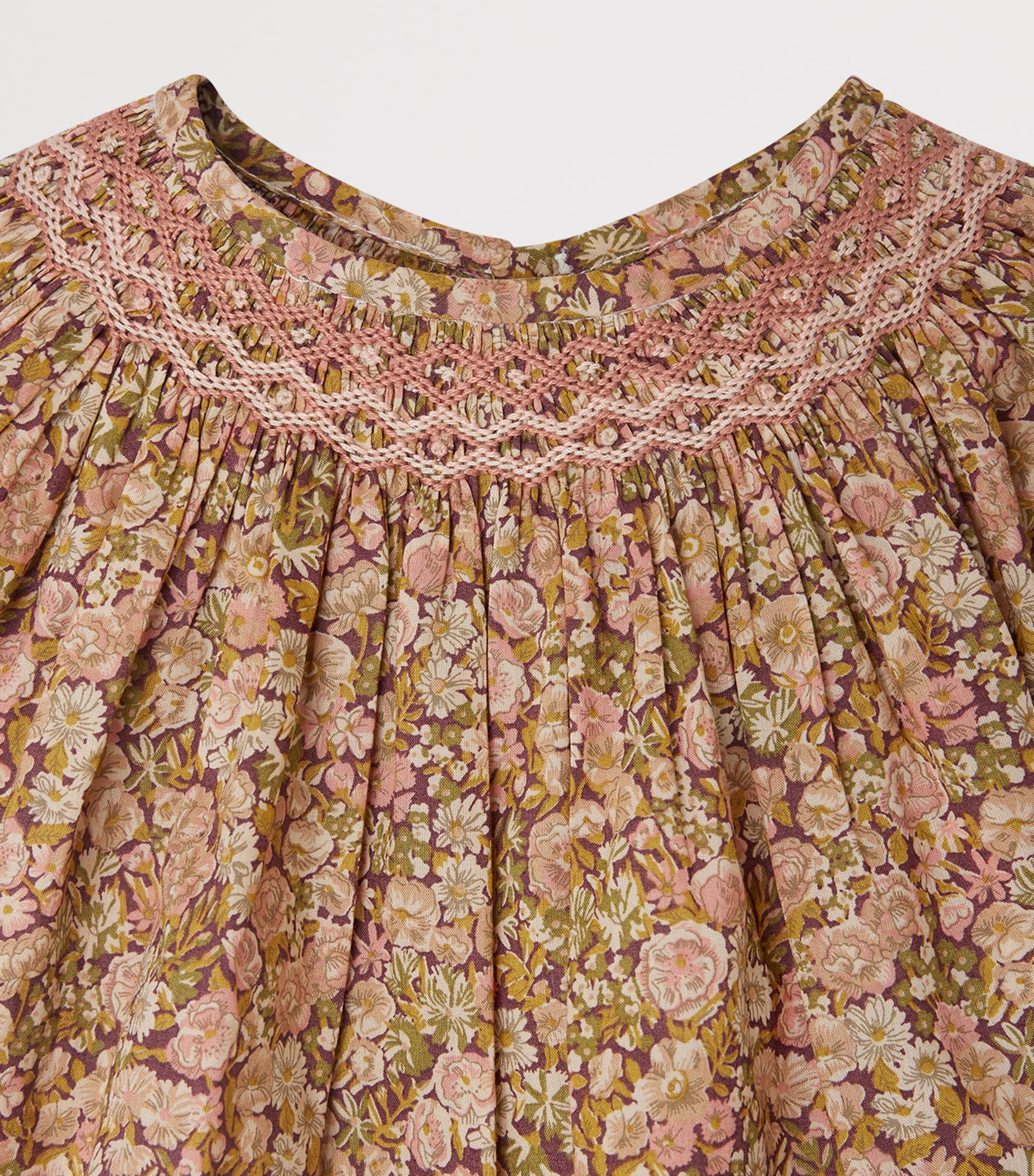 Cotton Griotte Blouse (1-18 Months) FL ROSE CAMELIA Image 3