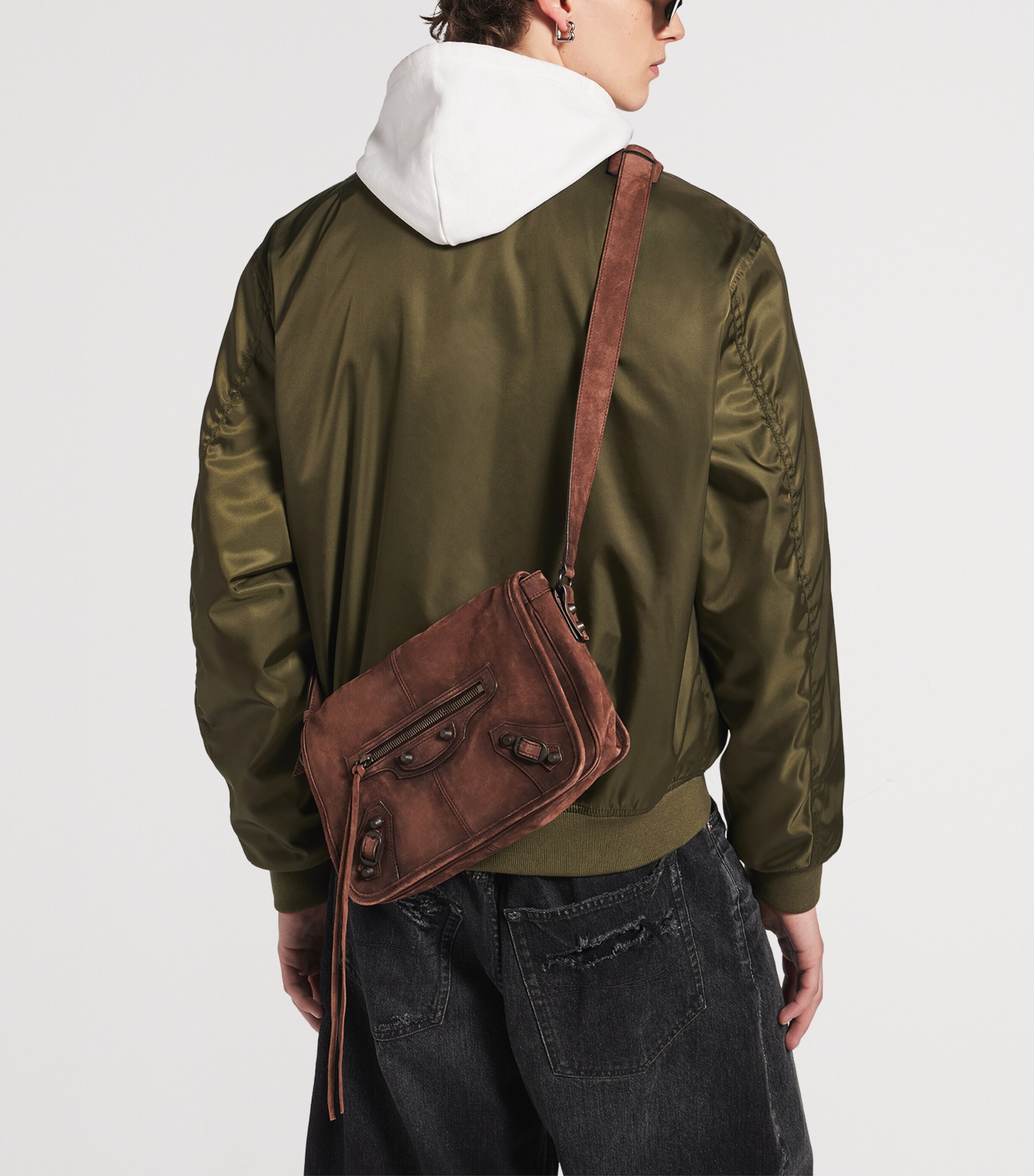 Balenciaga Suede Le City Messenger Bag Image 6