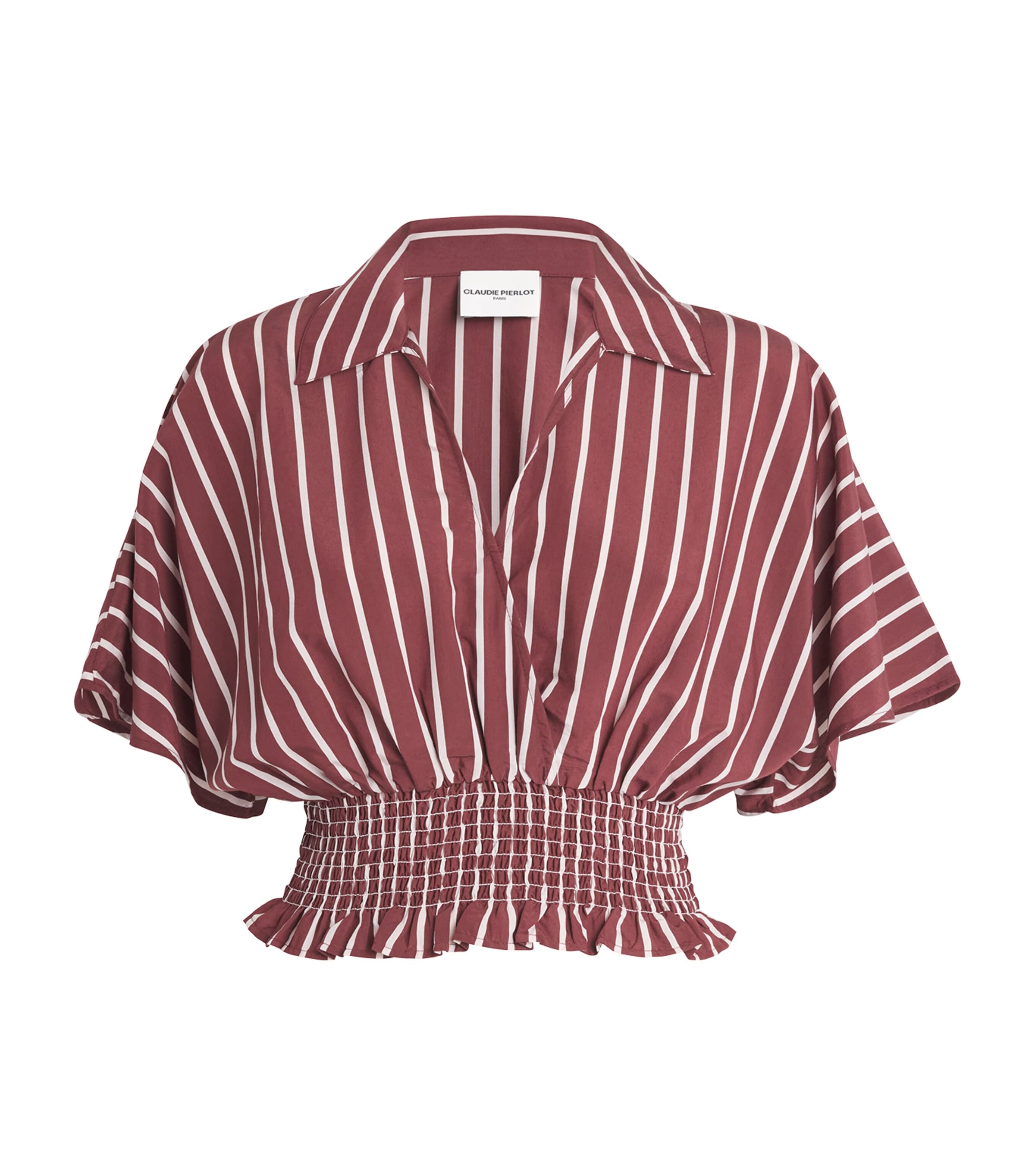 Claudie Pierlot Womens Stripe Crop Top Dual Color Image 1