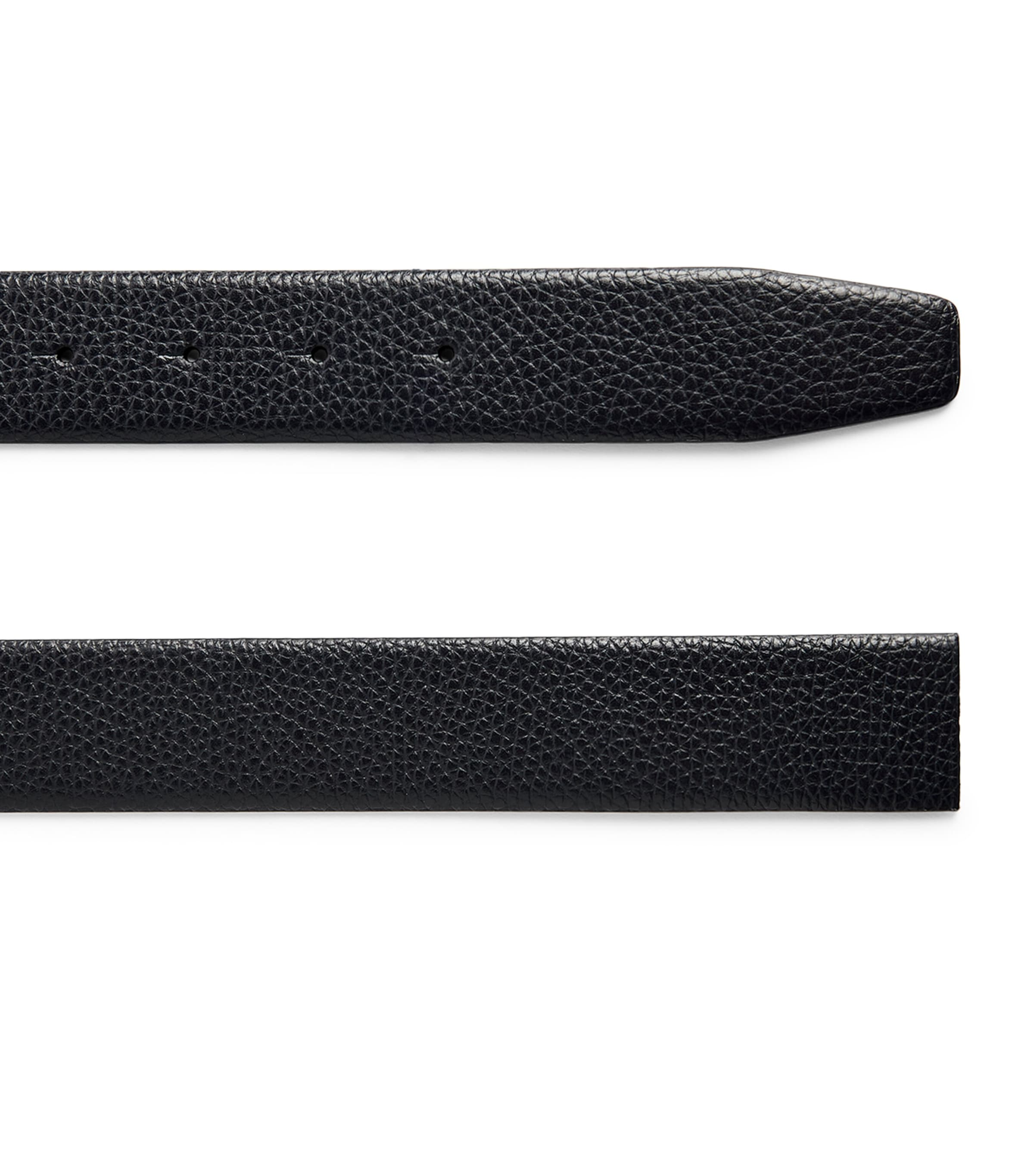 Giorgio Armani Leather Reversible Logo Belt In Orange