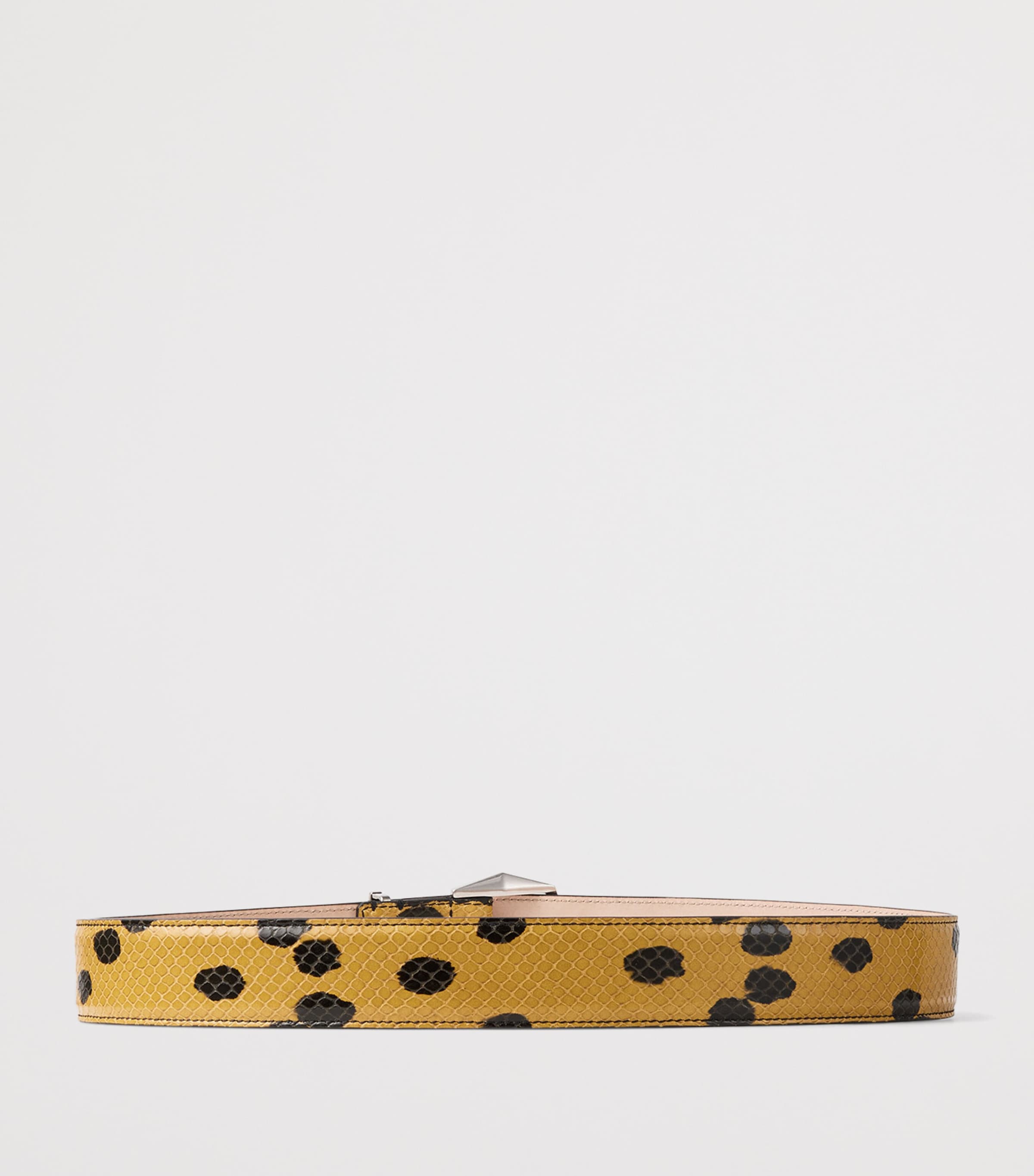 Jimmy Choo Diamond Leather Belt Cigar/black/antique Image 3