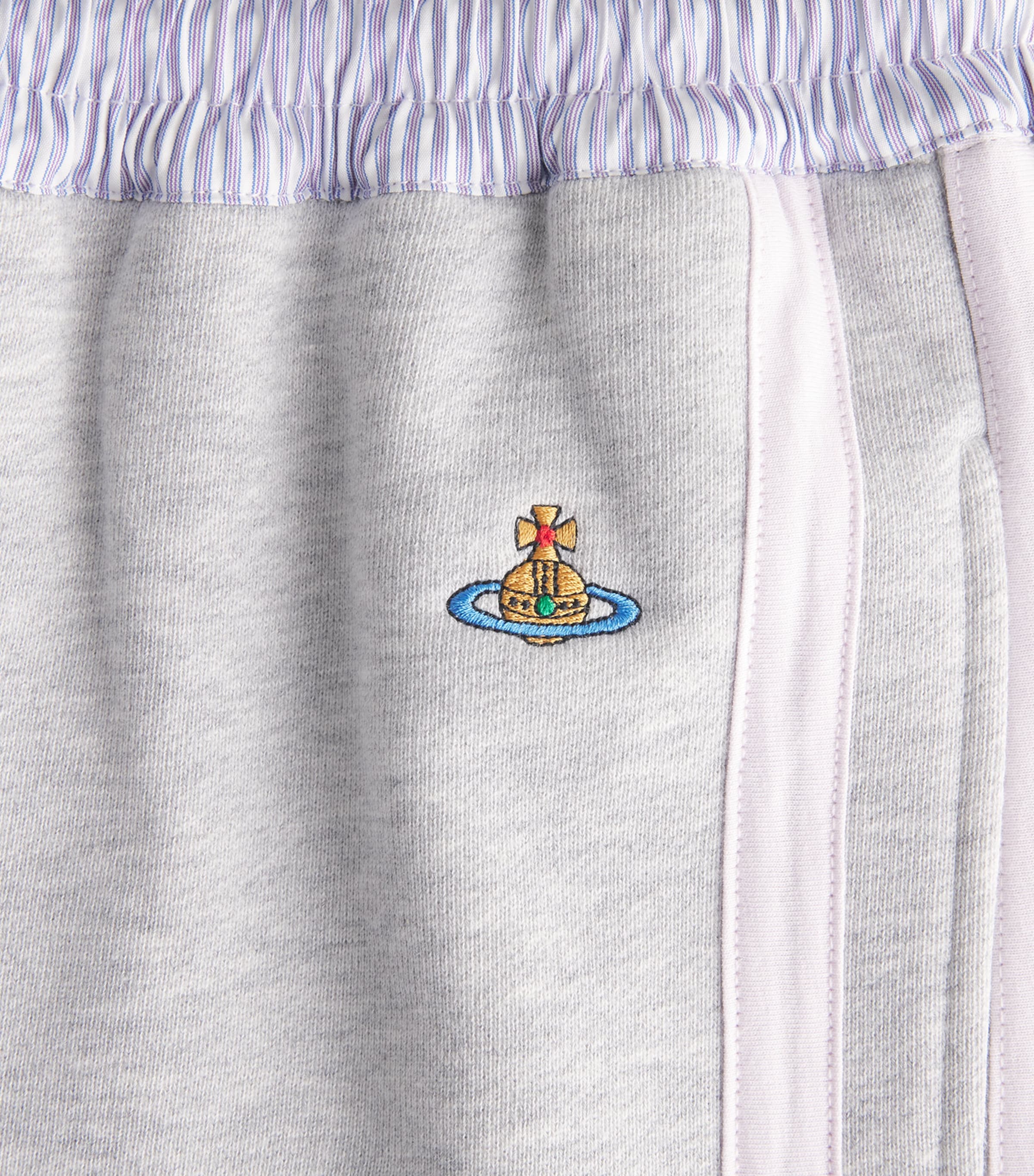 Cotton Cheerleader Mini Skirt GREY/WHITE STRIPE Image 5