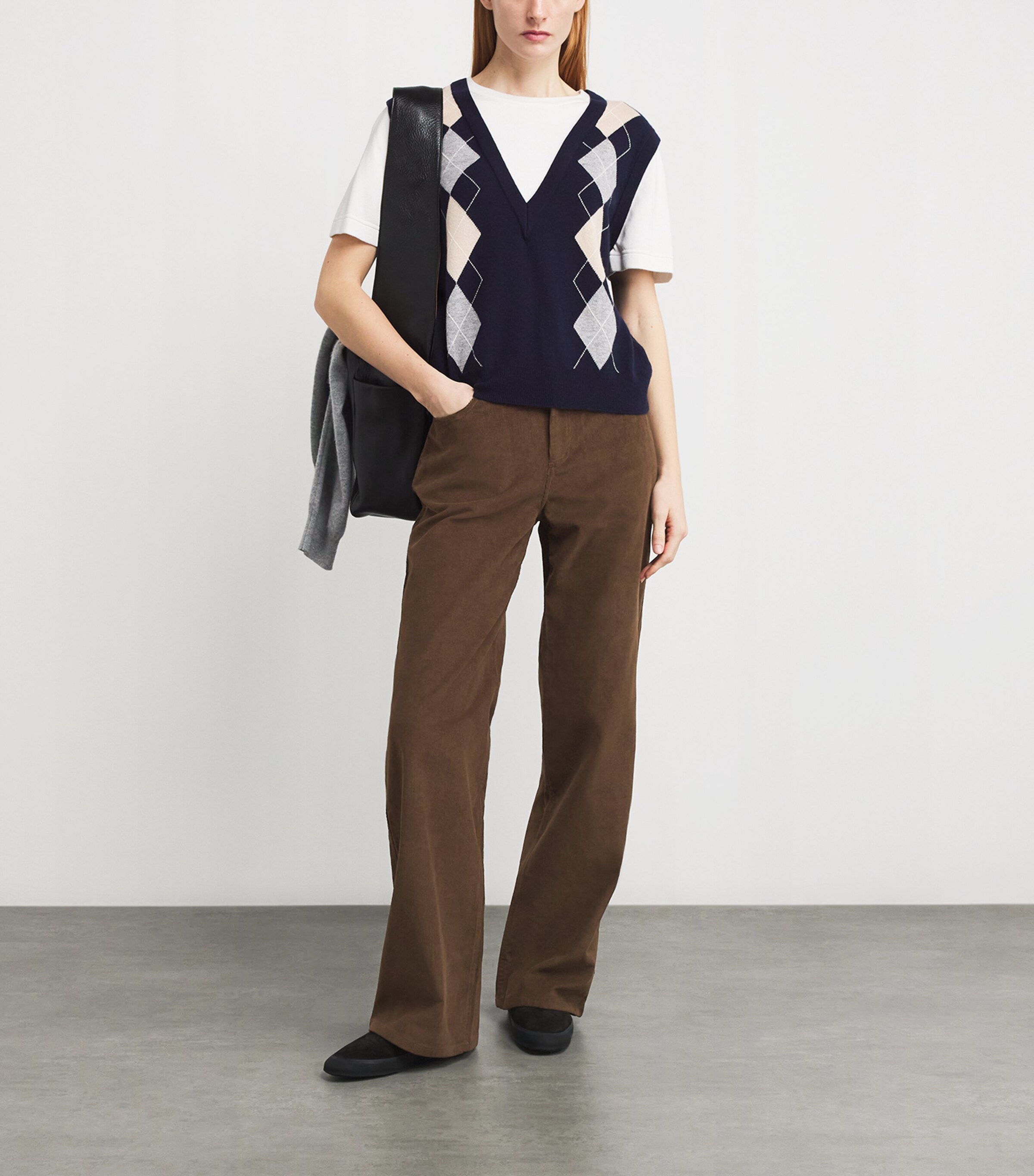 Le Kasha Womens Corduroy Vicence Trousers Chocolat Image 2