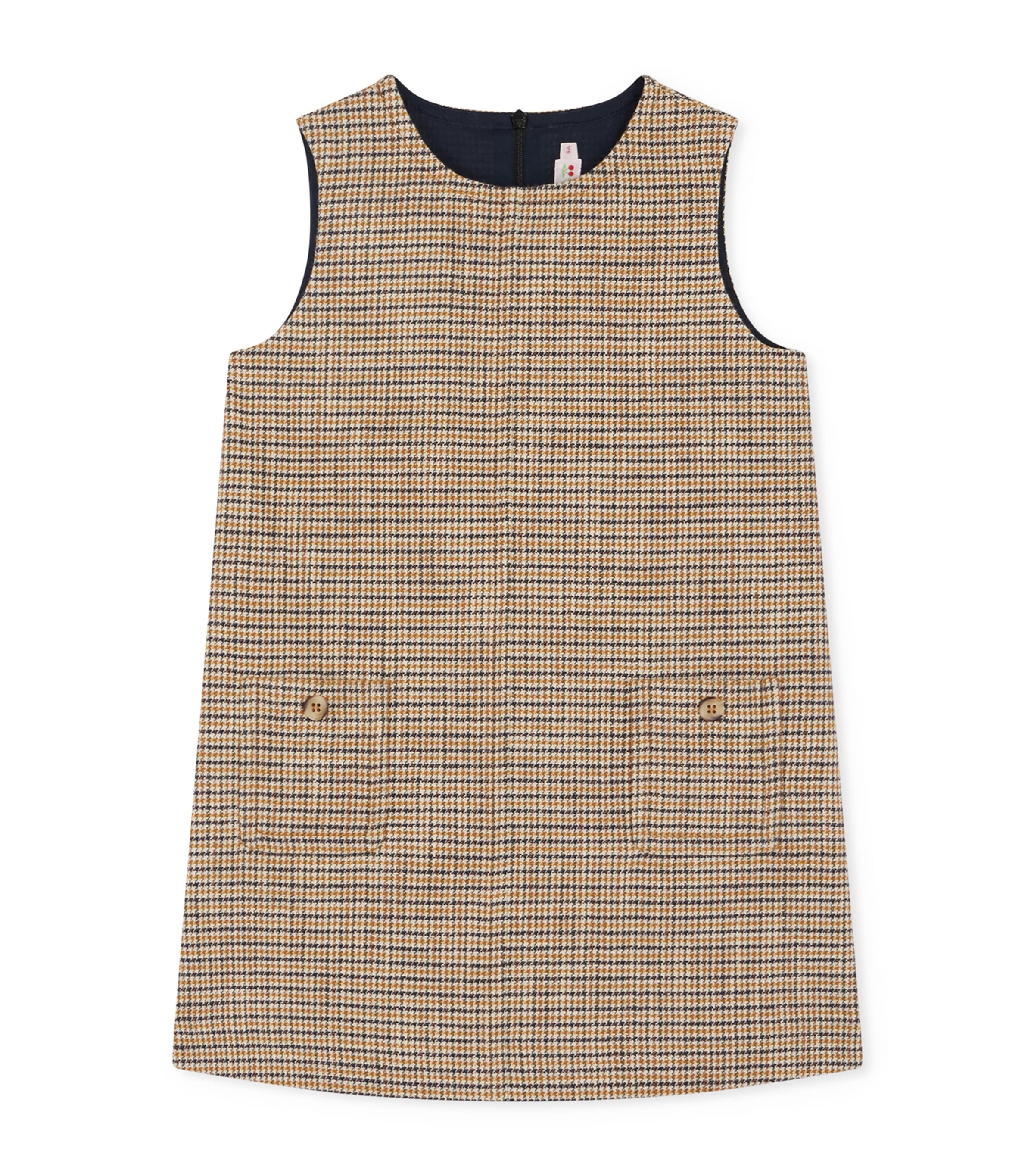 Bonpoint Cotton-wool Tweed Jinette Dress In Orange