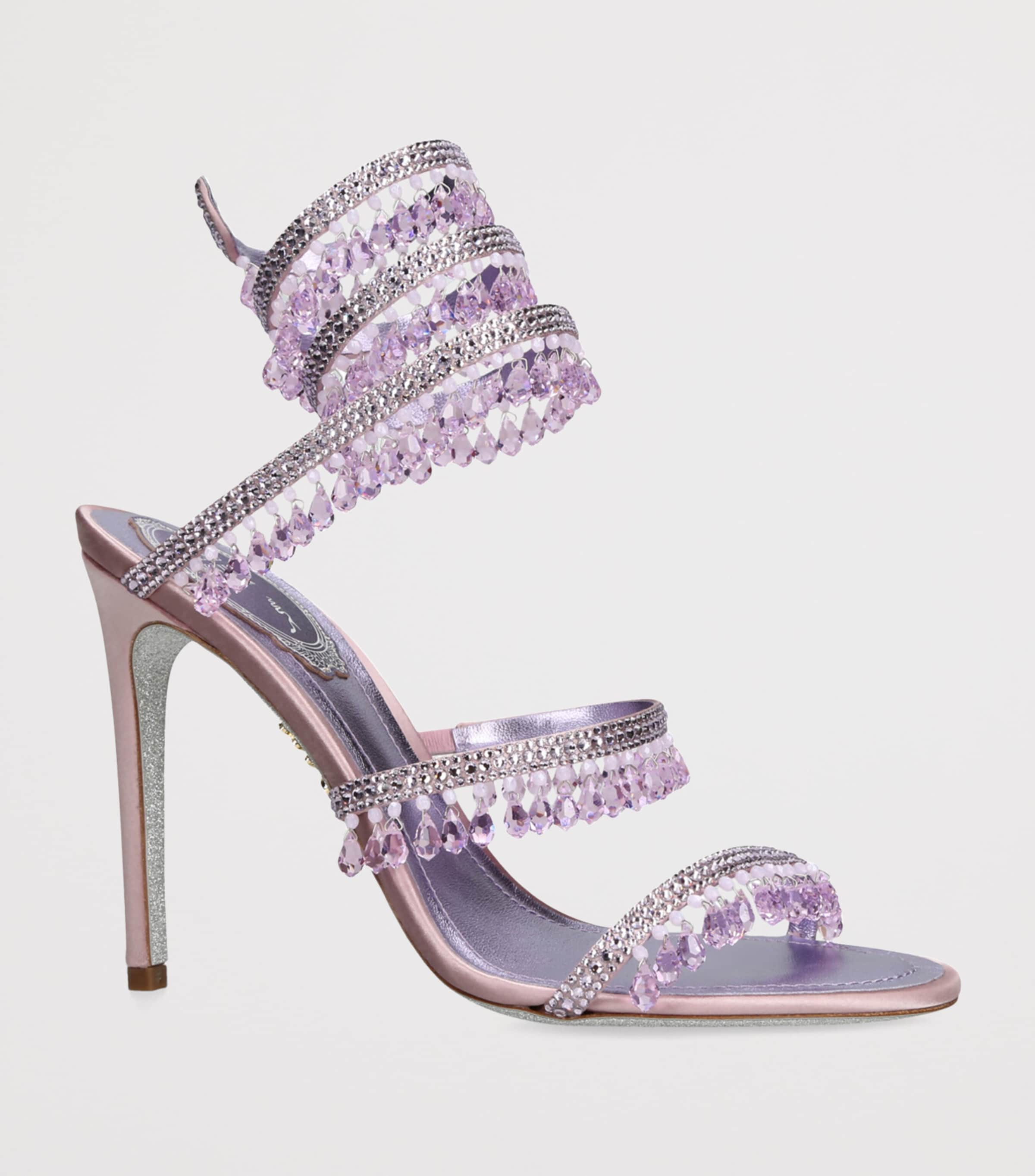 Embellished Chandelier Sandals 105 LILAC Image 3