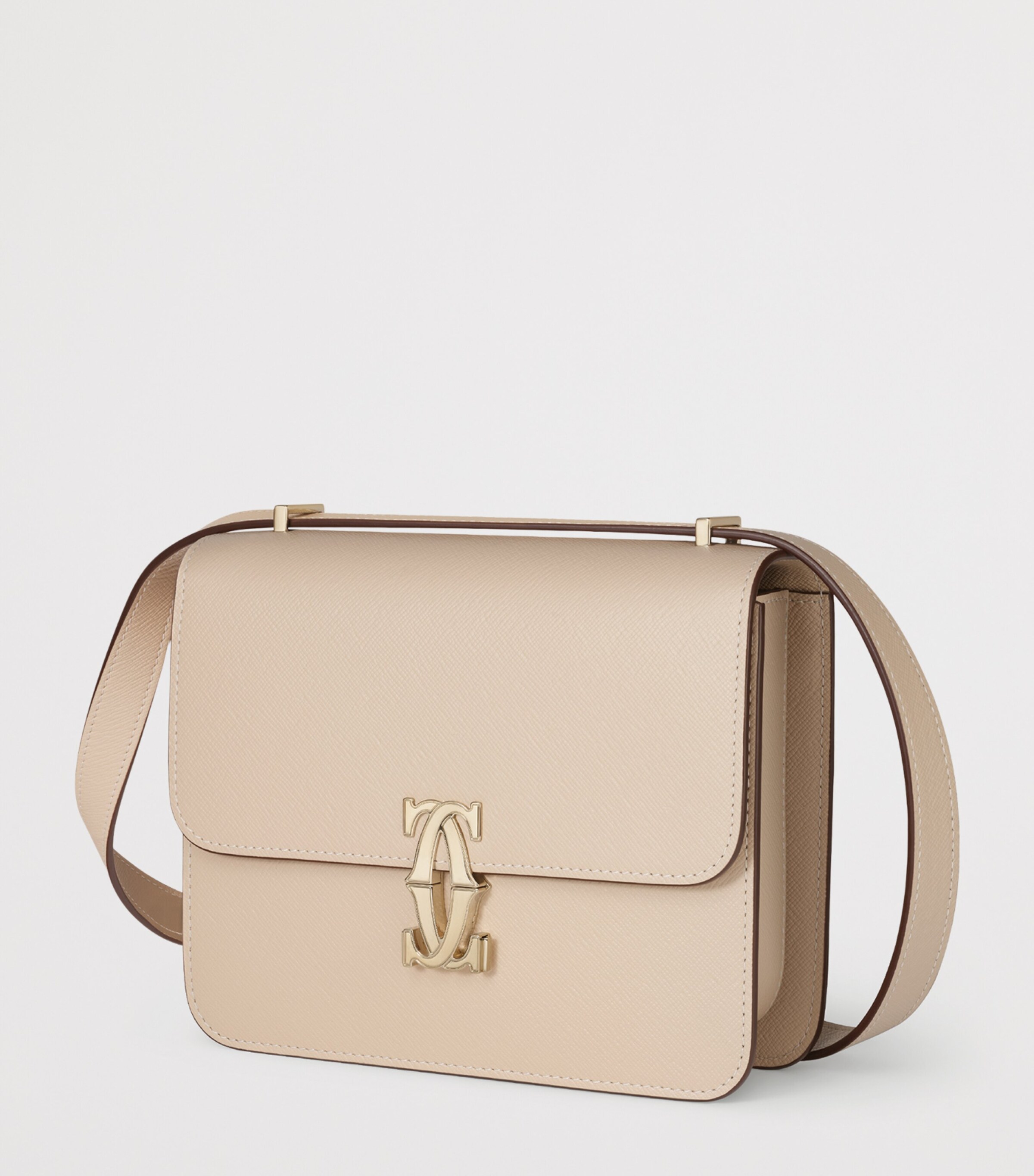 Cartier Mini Leather C de Cartier Shoulder Bag Cord Beige Image 2
