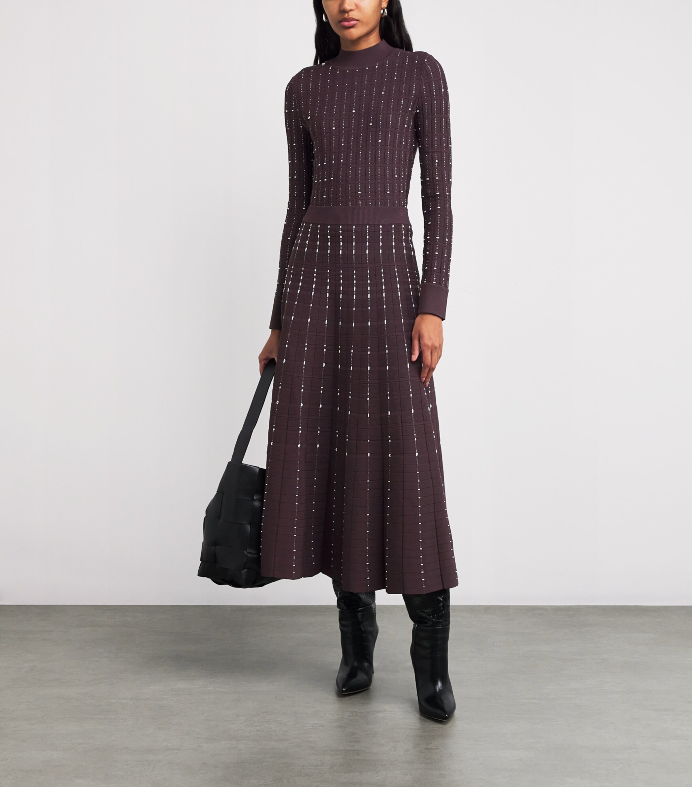 Fragmented Stripes Skirt MARASCHINO/IVORY Image 2