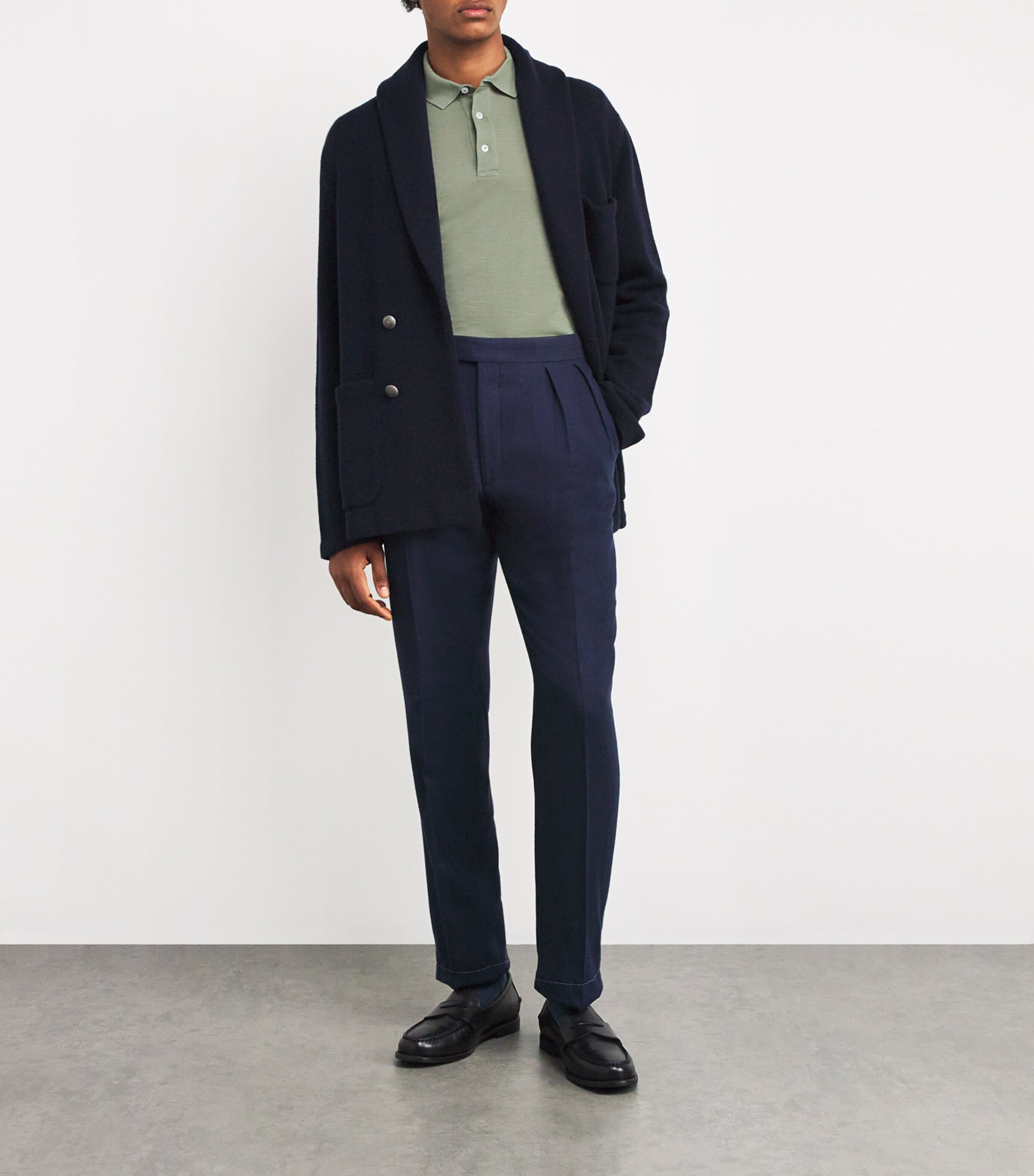 Wool Long-Sleeve Polo Shirt SEA SPRY Image 2