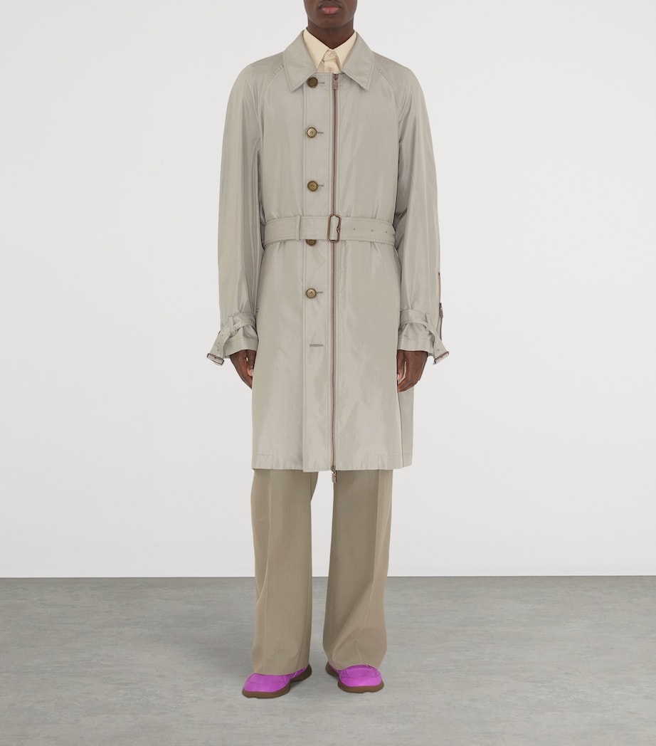 Silk Long Car Coat CASTLE Image 5