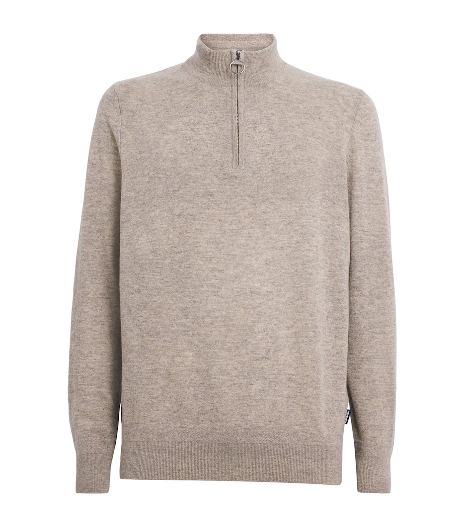 Wool-Cashmere Waterbury Quarter-Zip Sweater MIST Image 1