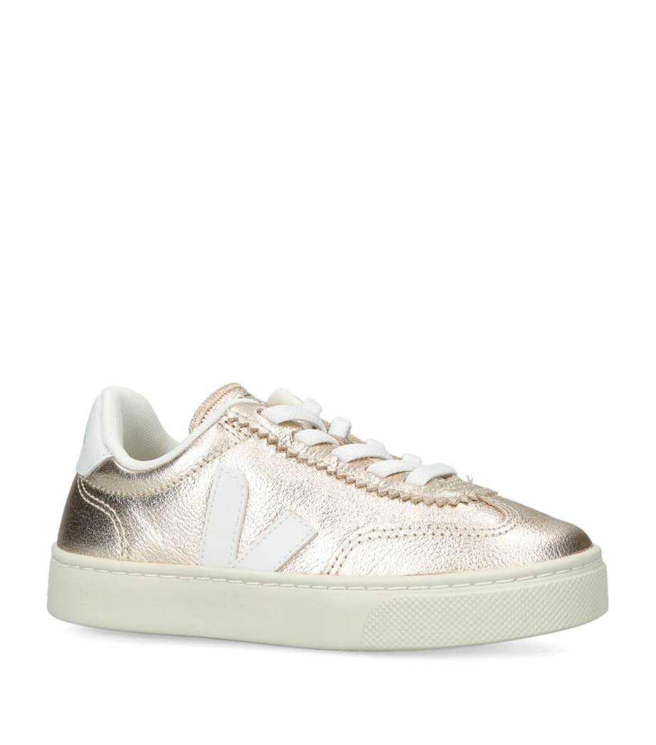 Veja Leather Volley Sneakers Gold Image 3