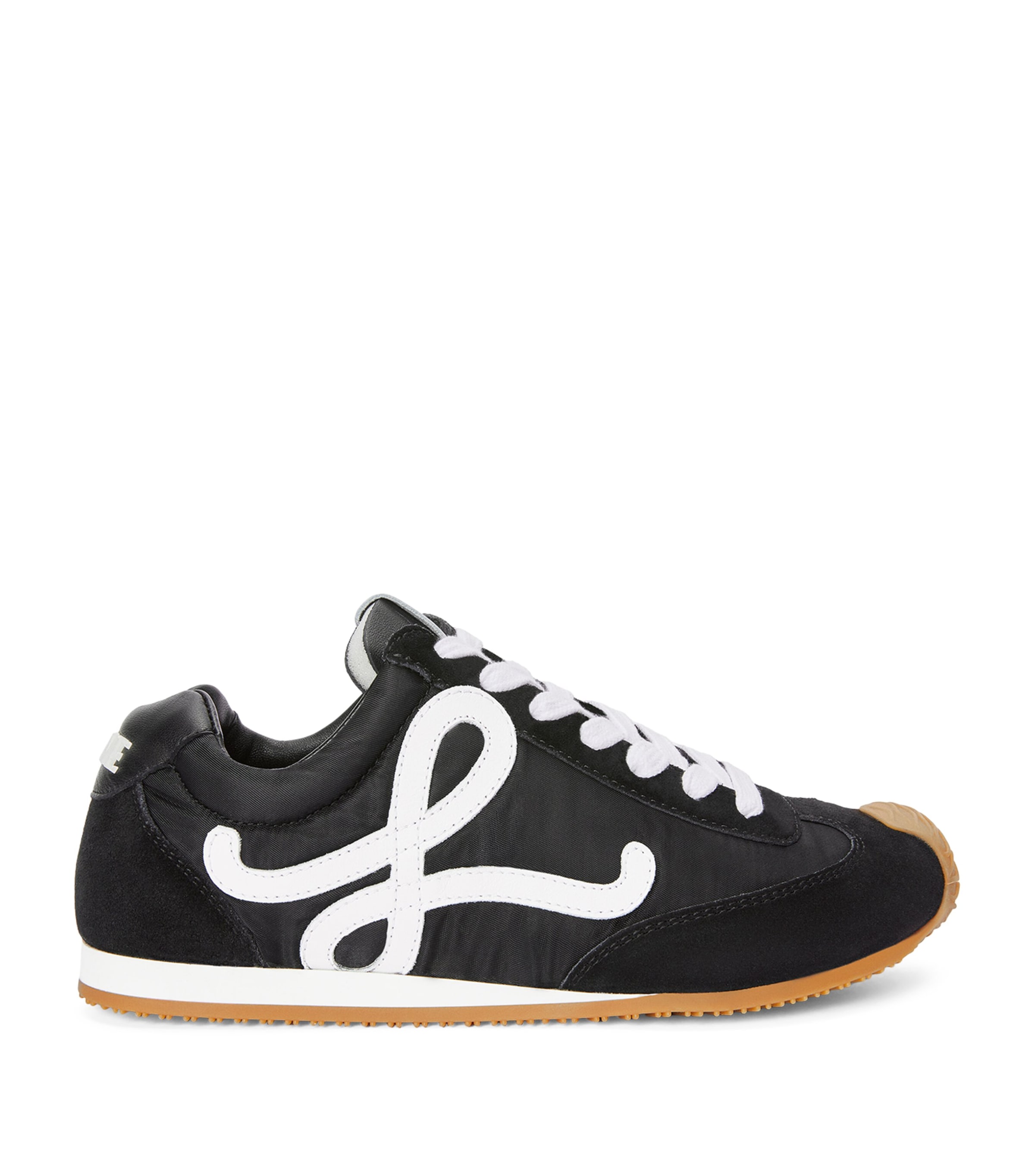 Loewe Women Black Canvas And Suede Ballet Runner 2.0 Sneakers In Black