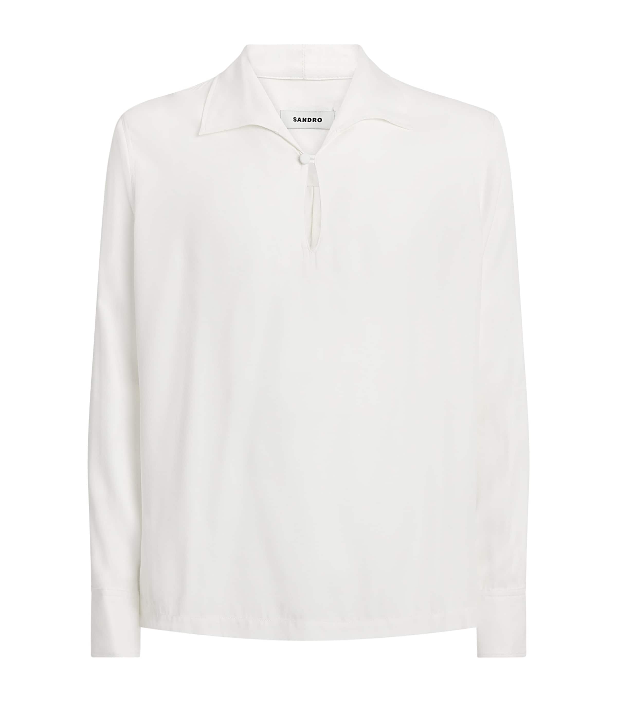 Sandro Paris Mens Tunic-Effect Shirt White Image 1