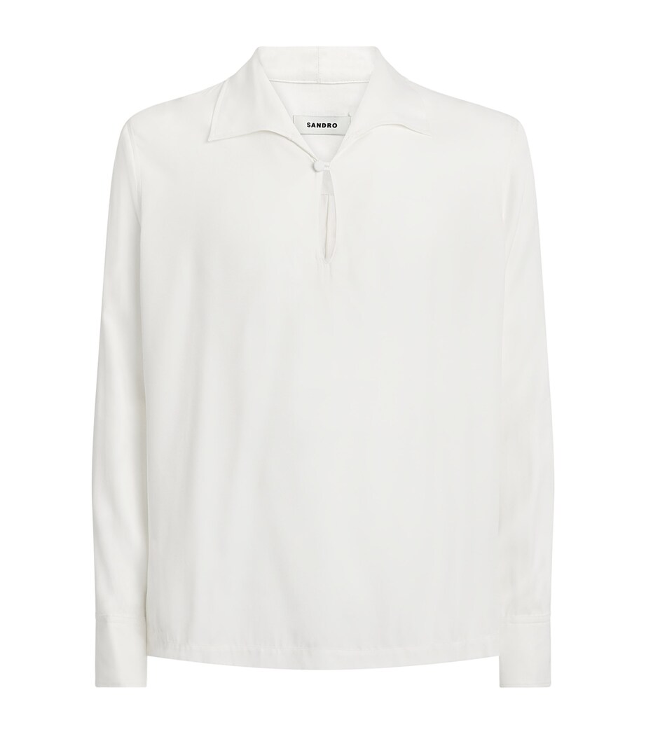 Sandro Paris Mens Tunic-Effect Shirt White Image 1