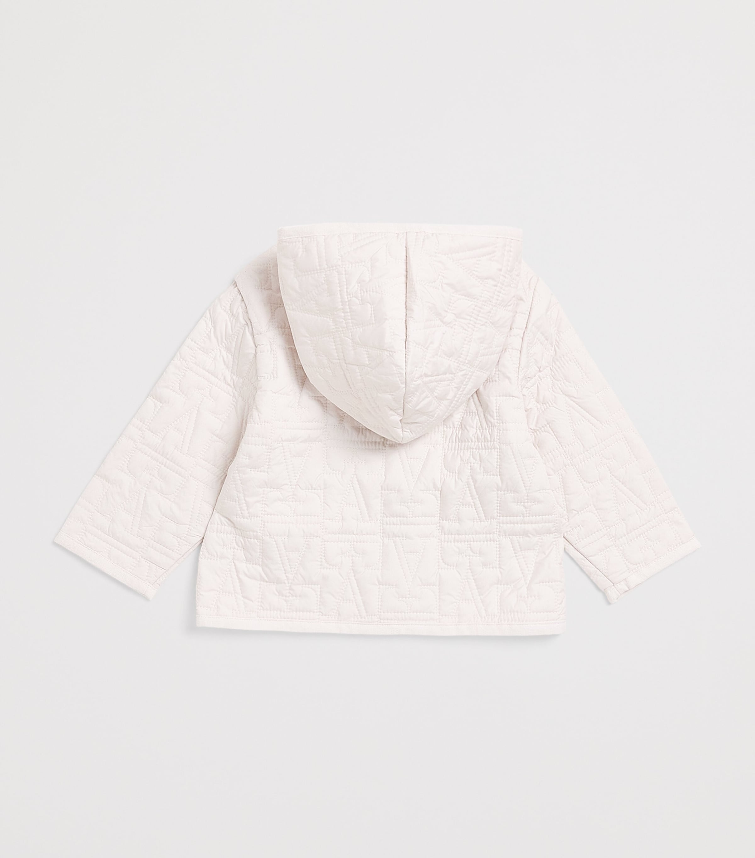 Emporio Armani Kids Logo Quilted Jacket (6-36 Months) White Sand Image 2