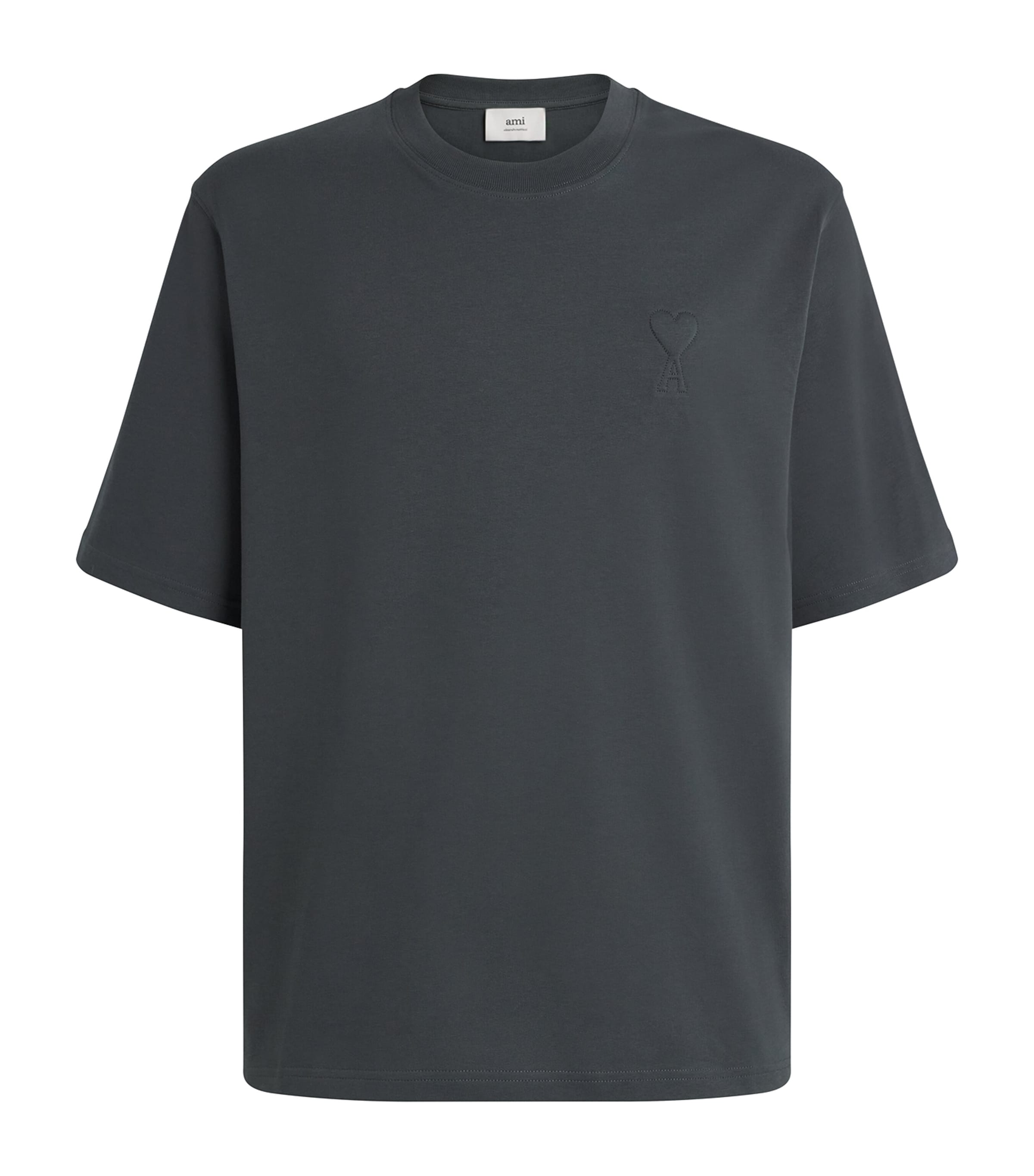 AMI Paris Cotton Ami de Coeur Boxy T-Shirt | Men New In | Mens Clothing | Men Clothing | T-Shirts | Logo T-shirts | Plain T-Shirts | Designers | Ami Paris | Men Wardrobe Essentials