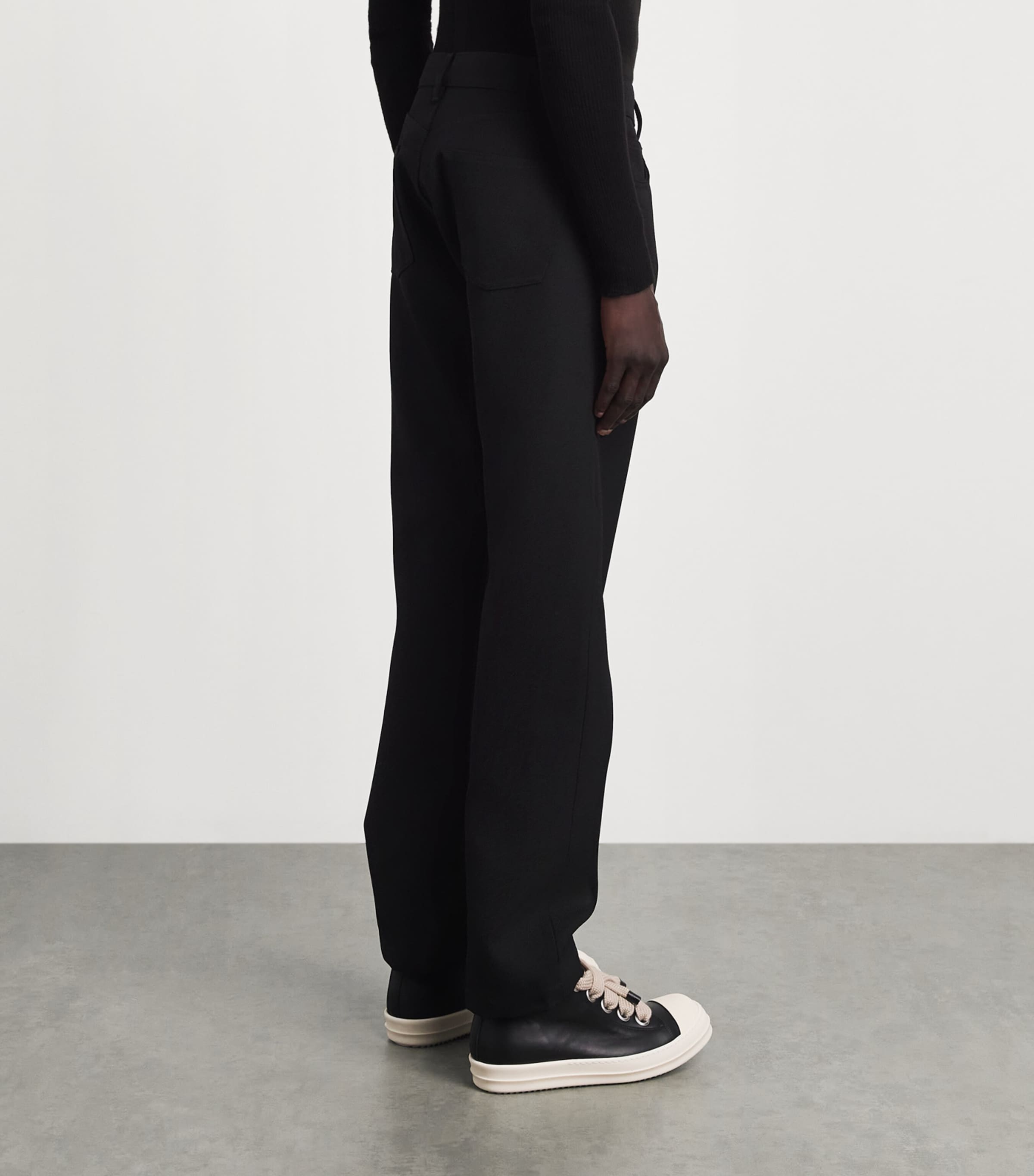 Rick Owens Mens Kurdt Slim Jeans Black Image 5