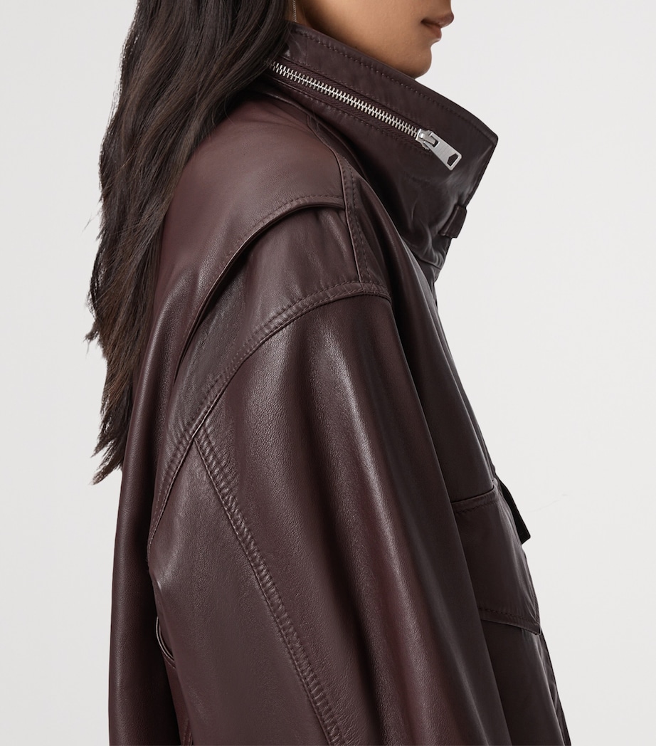 Clay Leather Jacket OXBLOOD RED Image 8