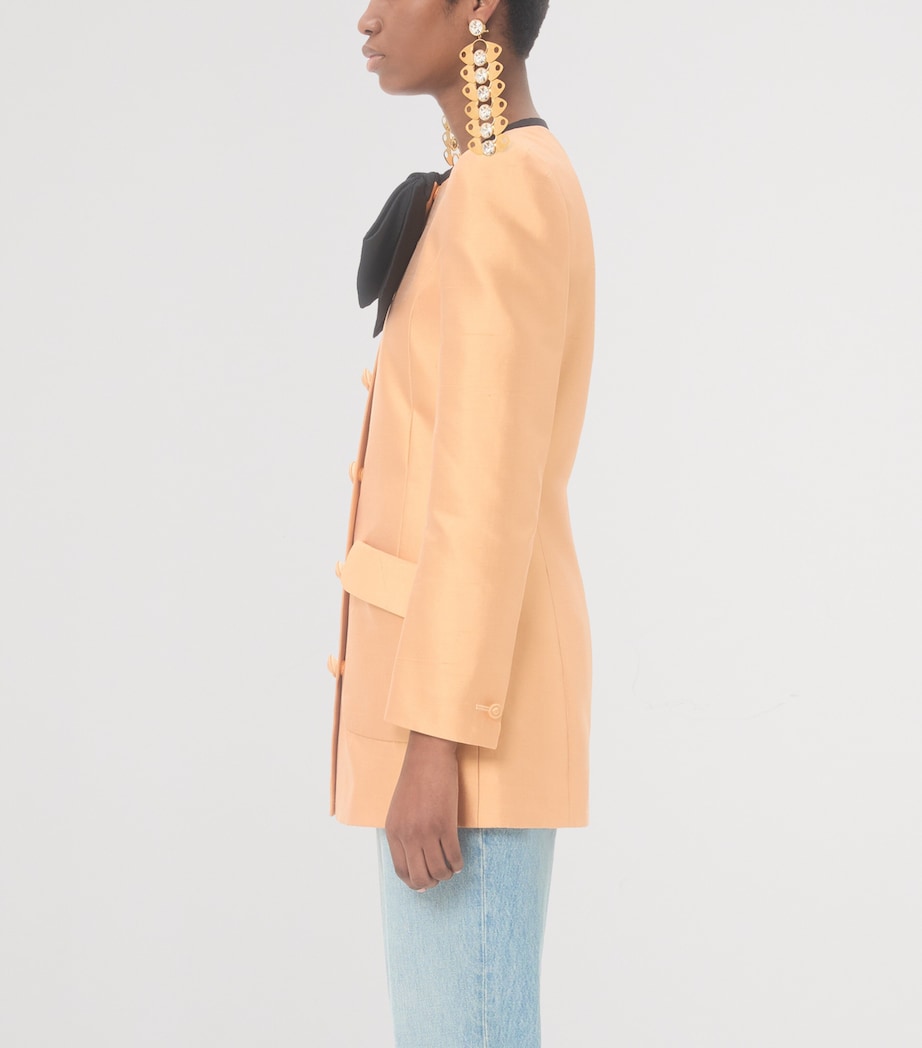 Valentino Womens Silk Bow-Tie Jacket Image 3