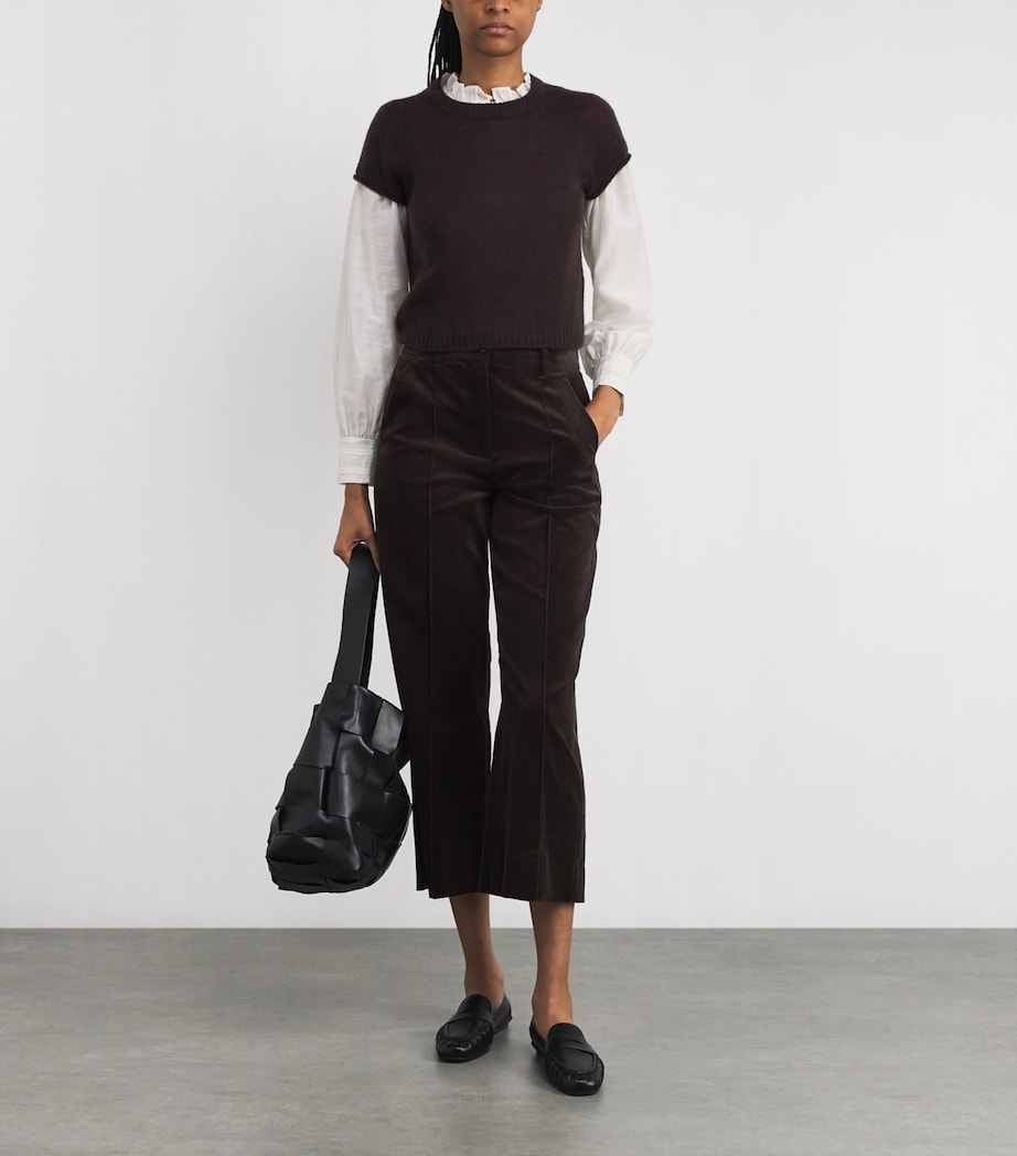 Wool-Cashmere-Silk Knitted T-Shirt COCOA BROWN Image 2