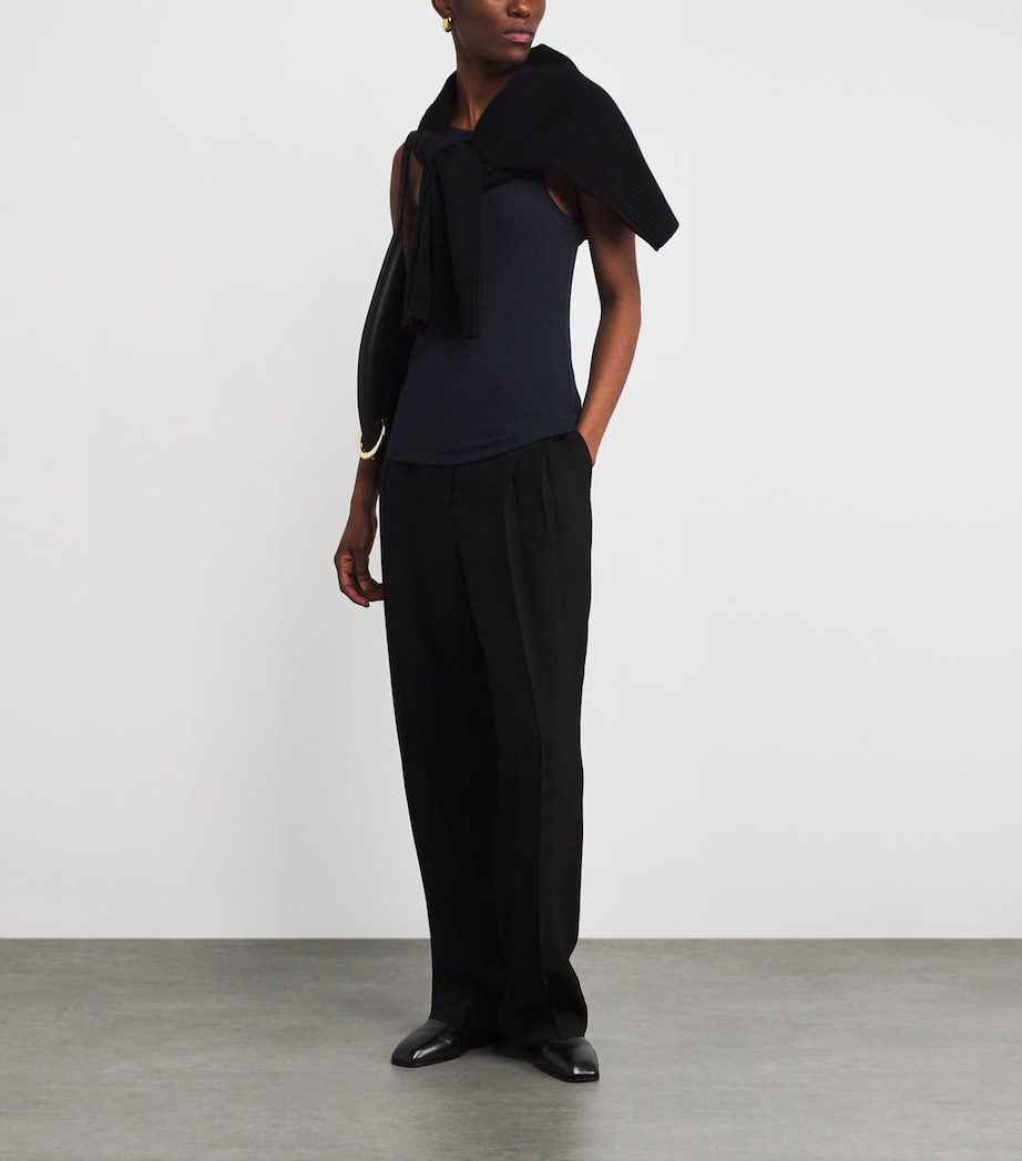 Metallic Ribbed Tank Top MIDNIGHT NAVY Image 2