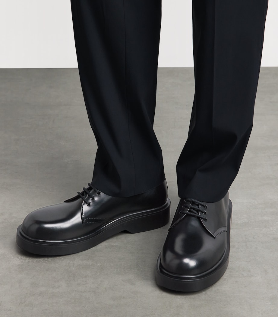 Sandro Paris Leather Derby Shoes Black Image 4