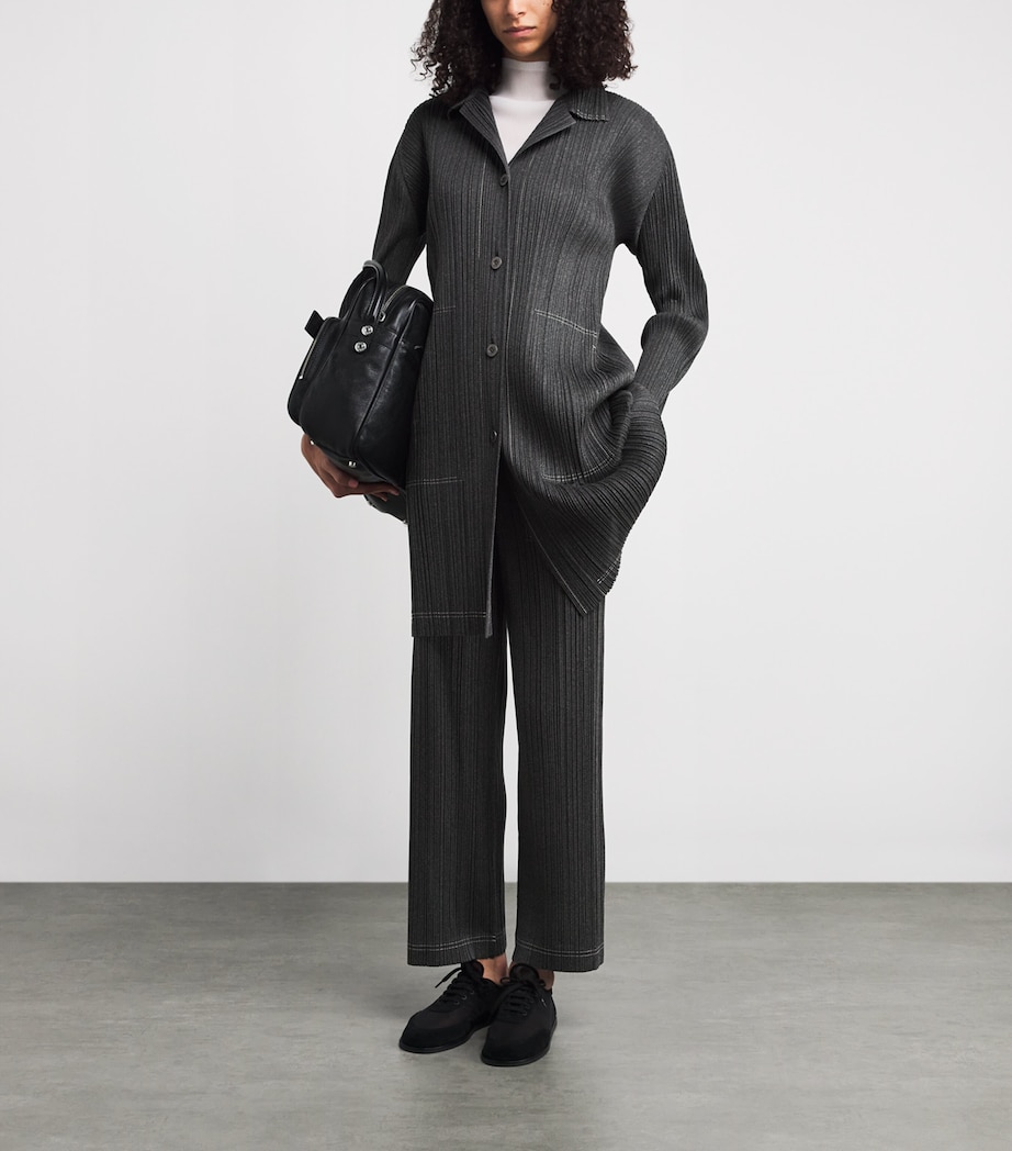 Cotton Denim Midi Dress BLACK Image 2